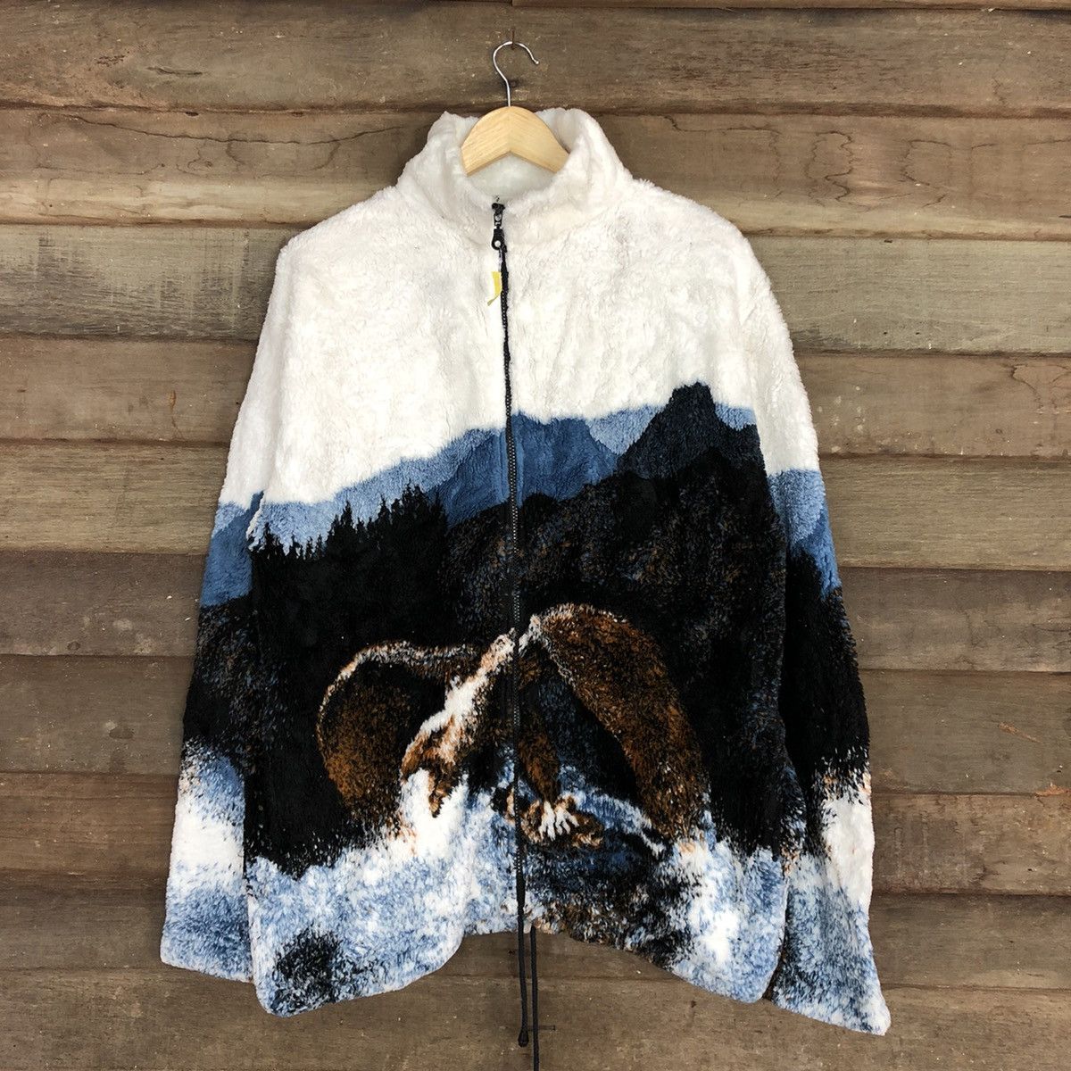 Vintage DL Renegade usa eagle fleece sweater winter White #2931 Size US XL / EU 56 / 4 - 3 Thumbnail