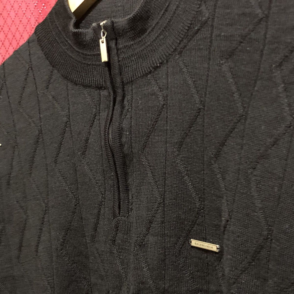 Balenciaga × Vintage Authentic Vintage Balenciaga Knitwear Half Zipper Size US L / EU 52-54 / 3 - 9 Thumbnail