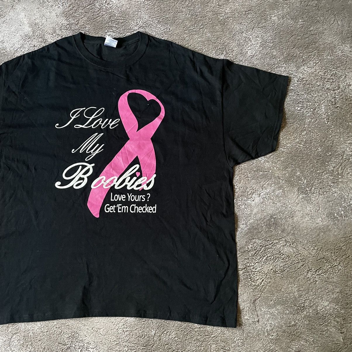 Vintage Vintage Y2K Graphic Tee Pink Ribbon Breast Cancer Awareness Size US XXL / EU 58 / 5 - 4 Thumbnail