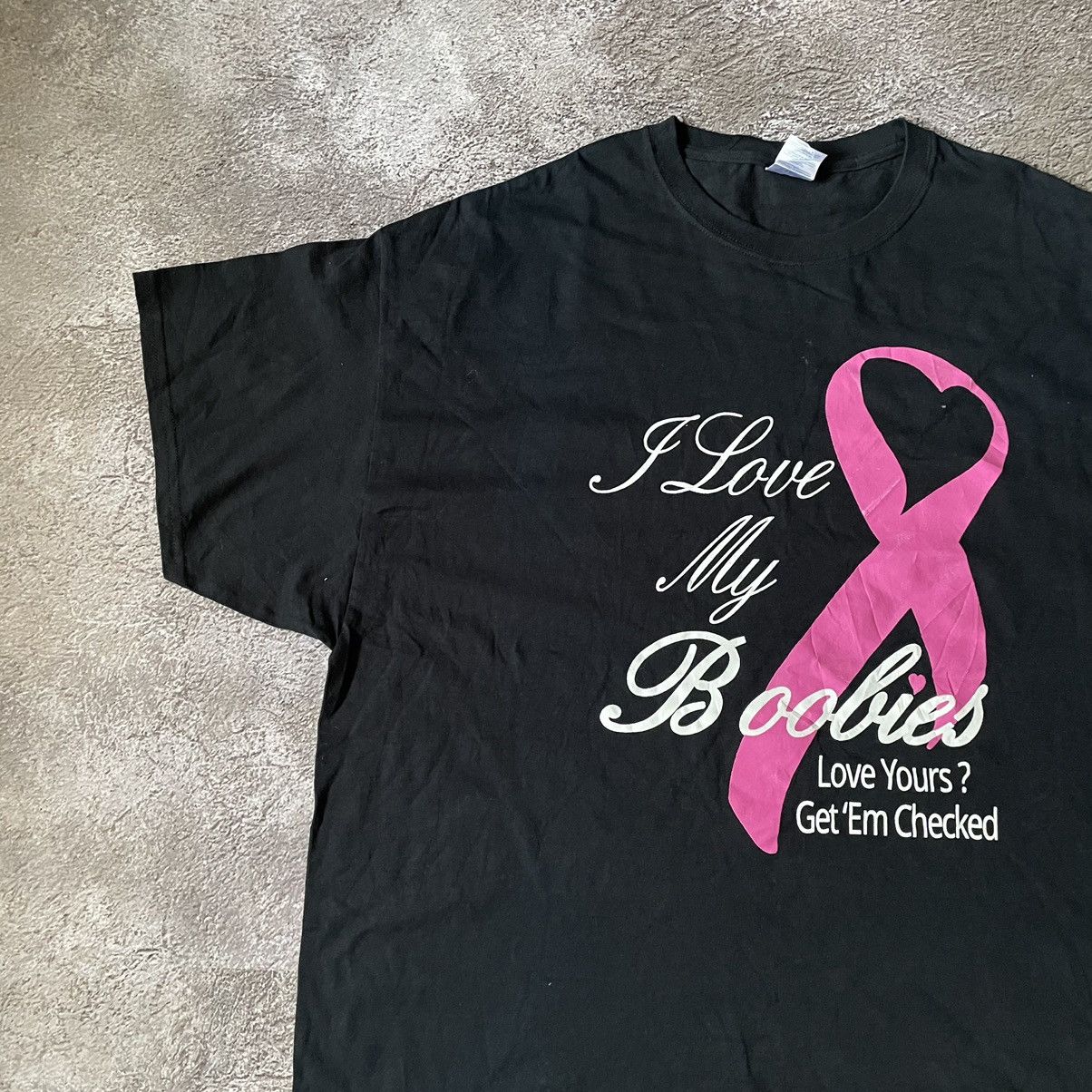 Vintage Vintage Y2K Graphic Tee Pink Ribbon Breast Cancer Awareness Size US XXL / EU 58 / 5 - 5 Thumbnail
