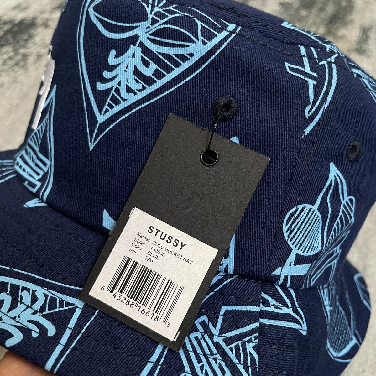 Vintage STUSSY ZULU BUCKET HAT // BLUE Size ONE SIZE - 4 Thumbnail