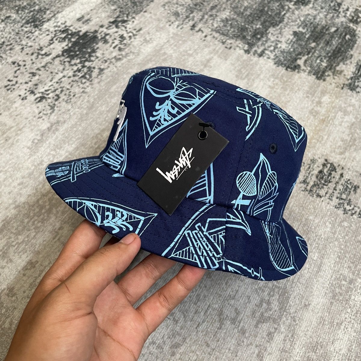 Vintage STUSSY ZULU BUCKET HAT // BLUE Size ONE SIZE - 3 Thumbnail