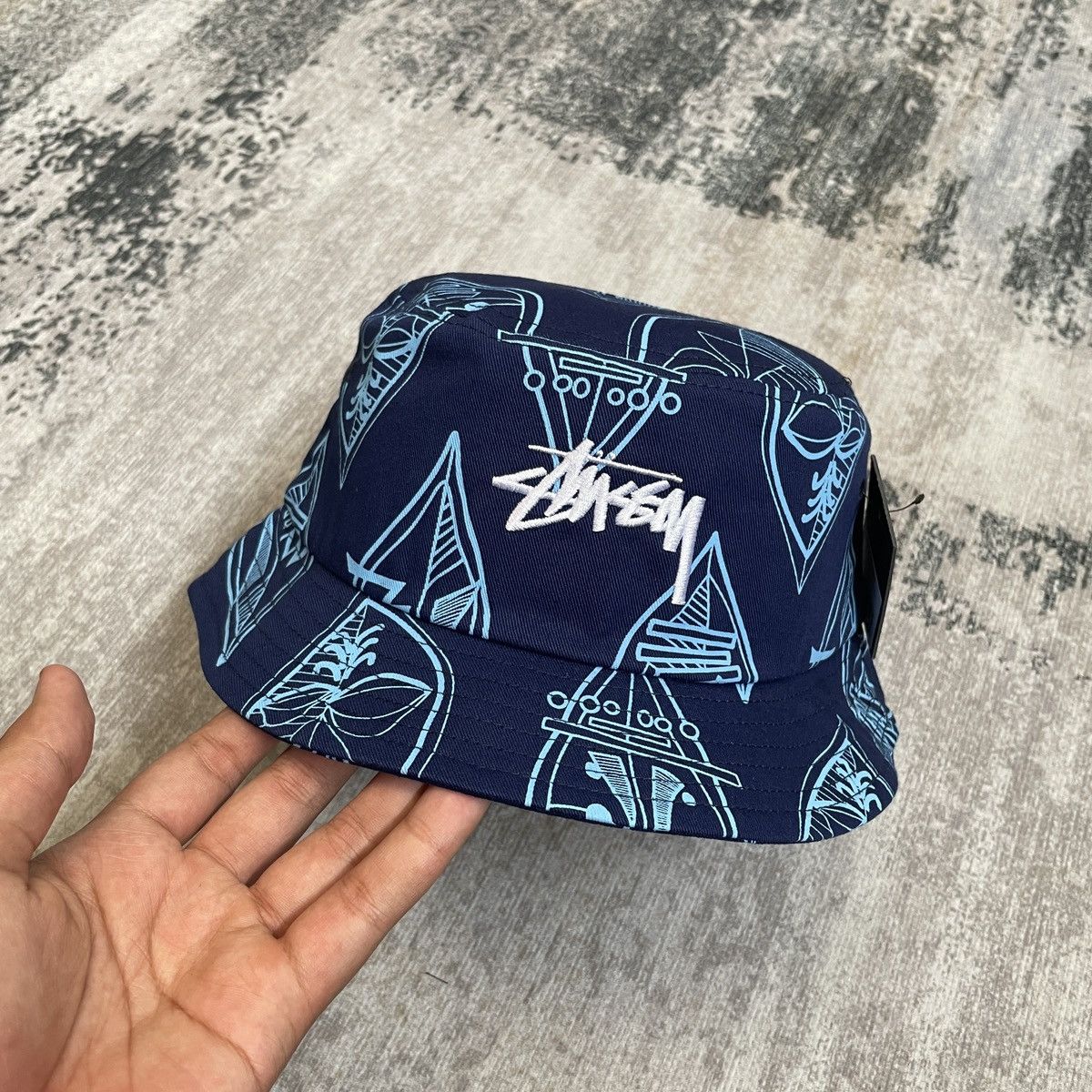 Vintage STUSSY ZULU BUCKET HAT // BLUE Size ONE SIZE - 2 Thumbnail