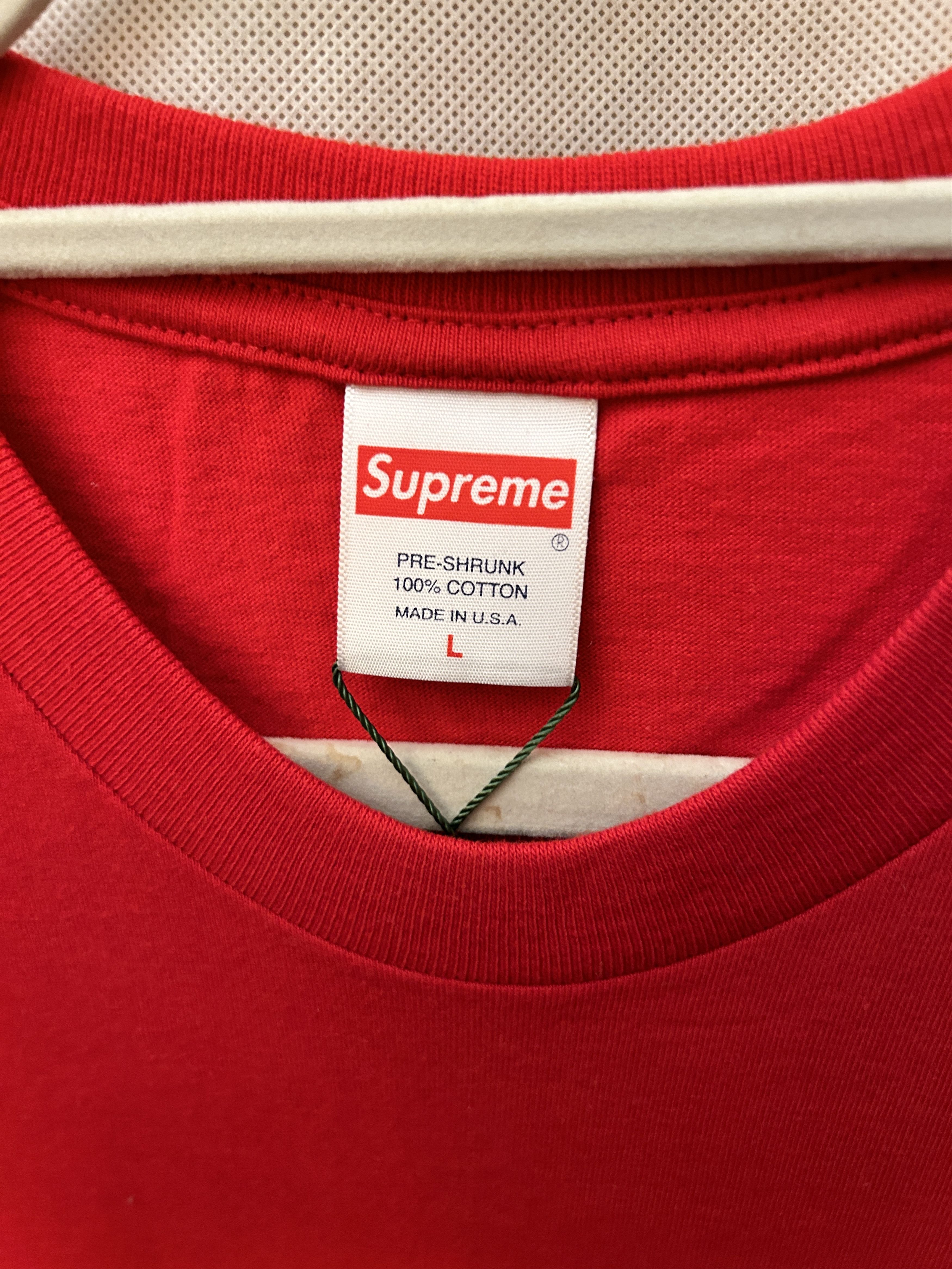 Supreme Supreme Swarovski Box Logo Tee Men's Red SS19 Size US L / EU 52-54 / 3 - 2 Thumbnail