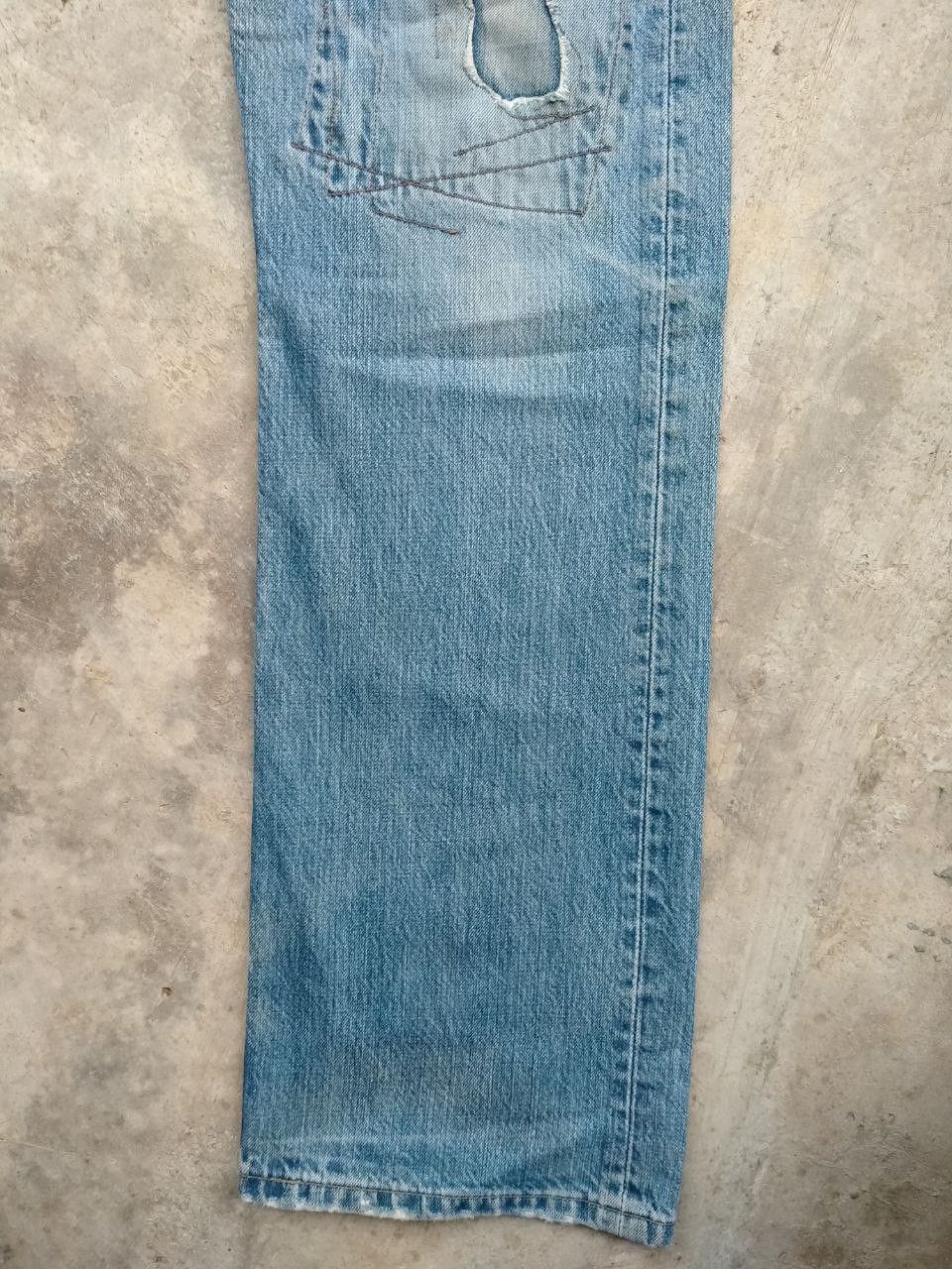 Levi's Rare!! Vintage Levi's 501 Distressed Rip Patchwork Jeans Size US 32 / EU 48 - 12 Thumbnail
