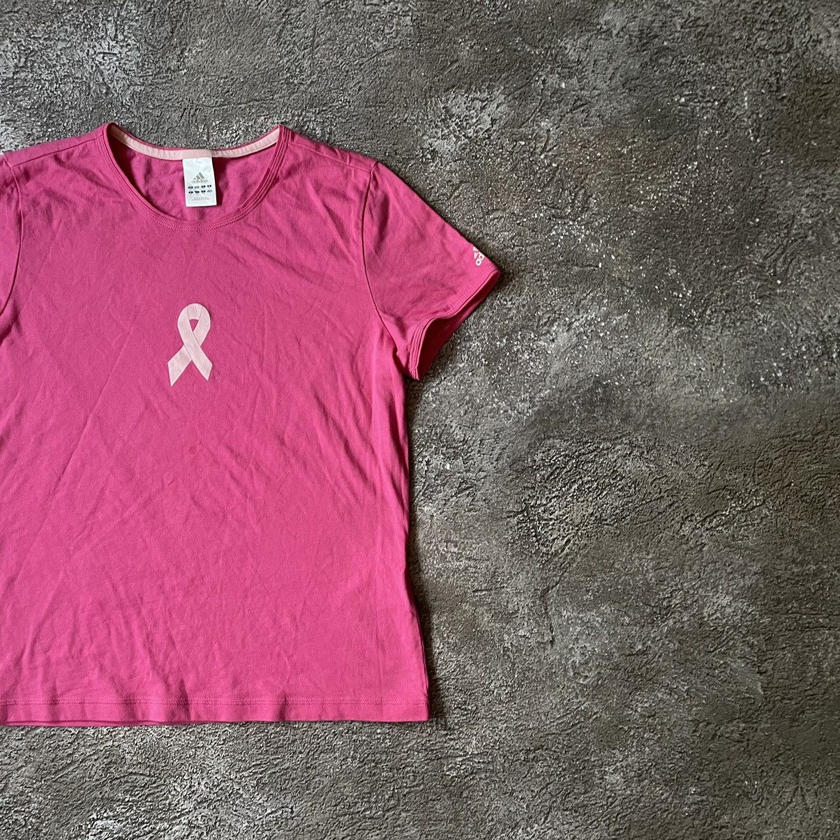 Vintage Y2K Pink Ribbon Graphic Tee Streetwear Awareness Worn In M Size US M / EU 48-50 / 2 - 2 Thumbnail