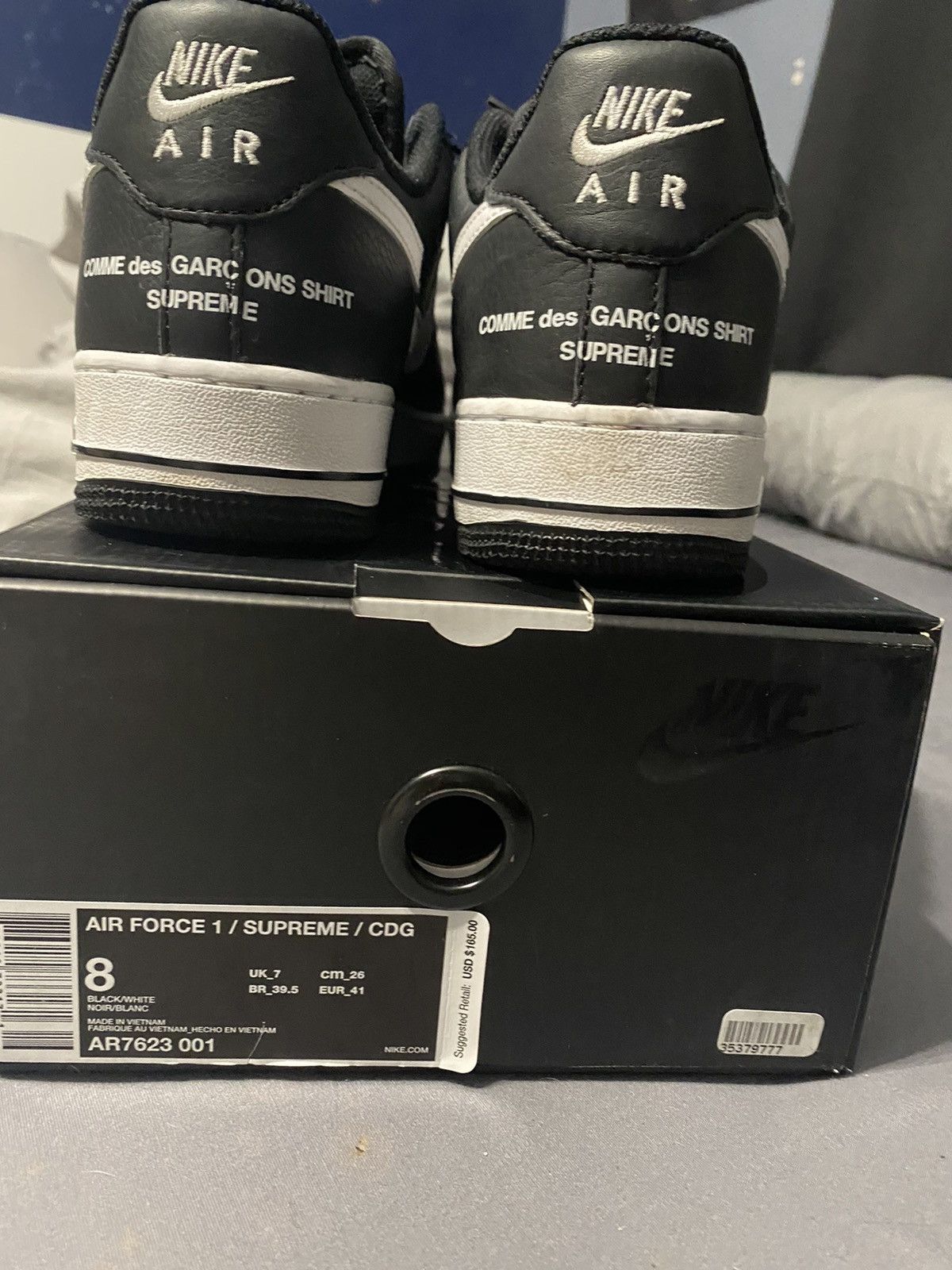 Comme des Garcons × Nike × Supreme Split Air Force 1 Low Black 2018 cdg x supreme Size US 8 / EU 41 - 3 Thumbnail