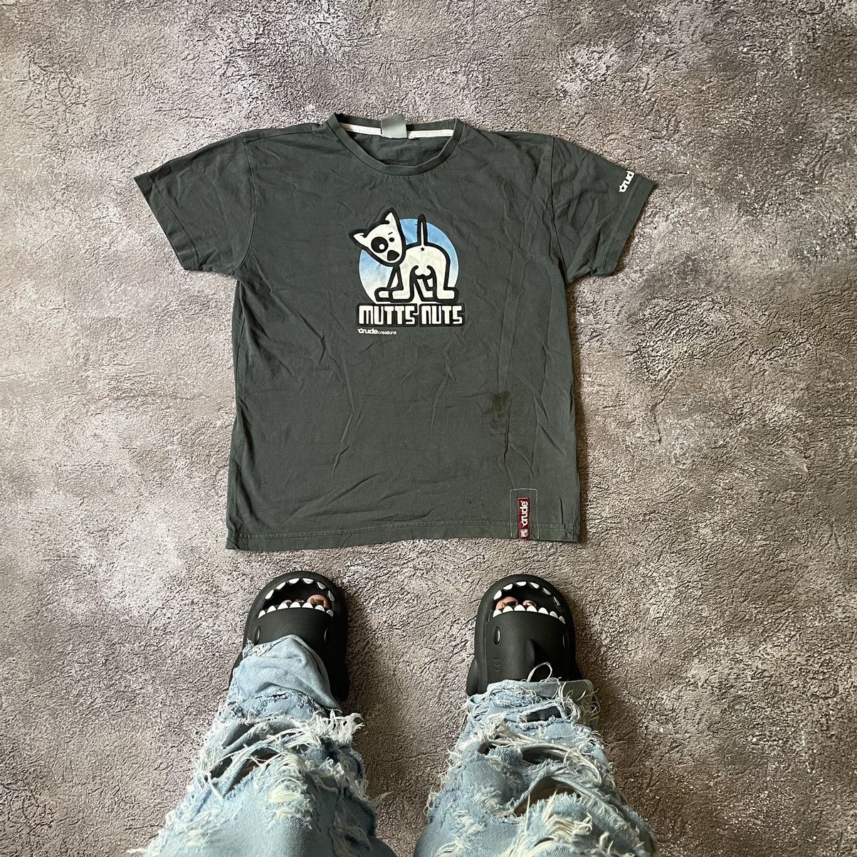 Vintage Vintage Y2K ADULT “ NUTS NUTS DOGS COCK DICK ASS“ FUNNY Tee Size US S / EU 44-46 / 1 - 1 Thumbnail