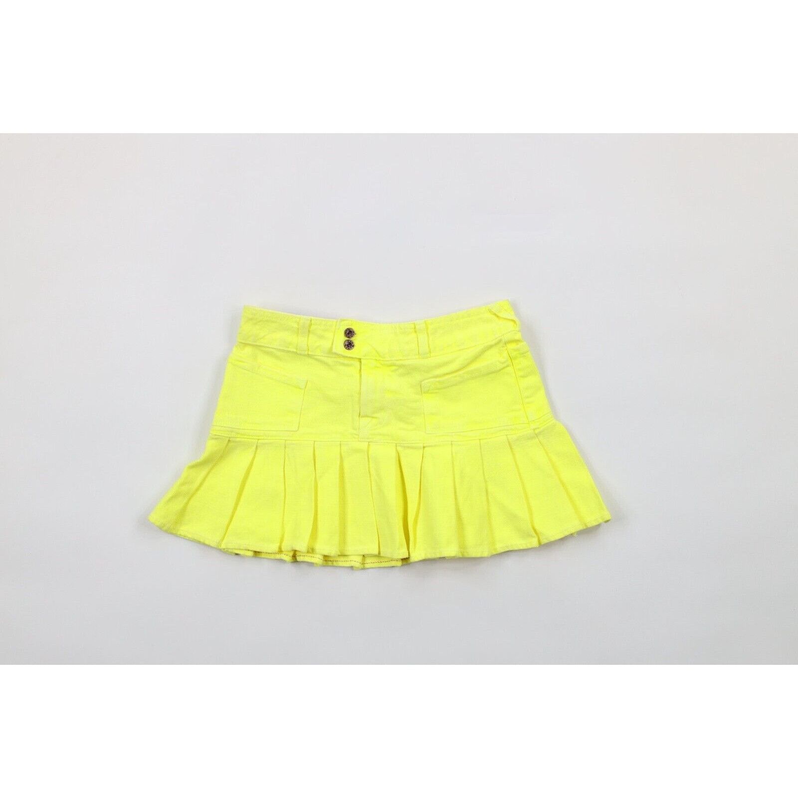 Vintage × Von Dutch NOS Vintage Y2K Von Dutch Spell Out Denim Mini Skirt XS Size 26" / US 2 / IT 38 - 1 Thumbnail