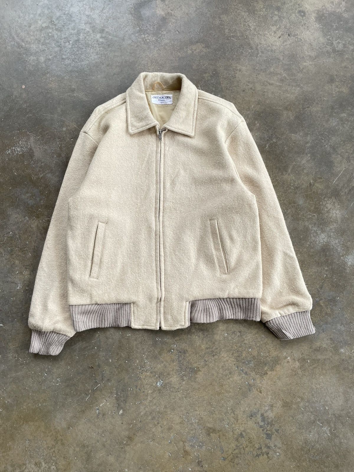 Japanese Brand × Vintage FREE MORE WHITE LINE BOMBER JACKET Size US L / EU 52-54 / 3 - 1 Thumbnail