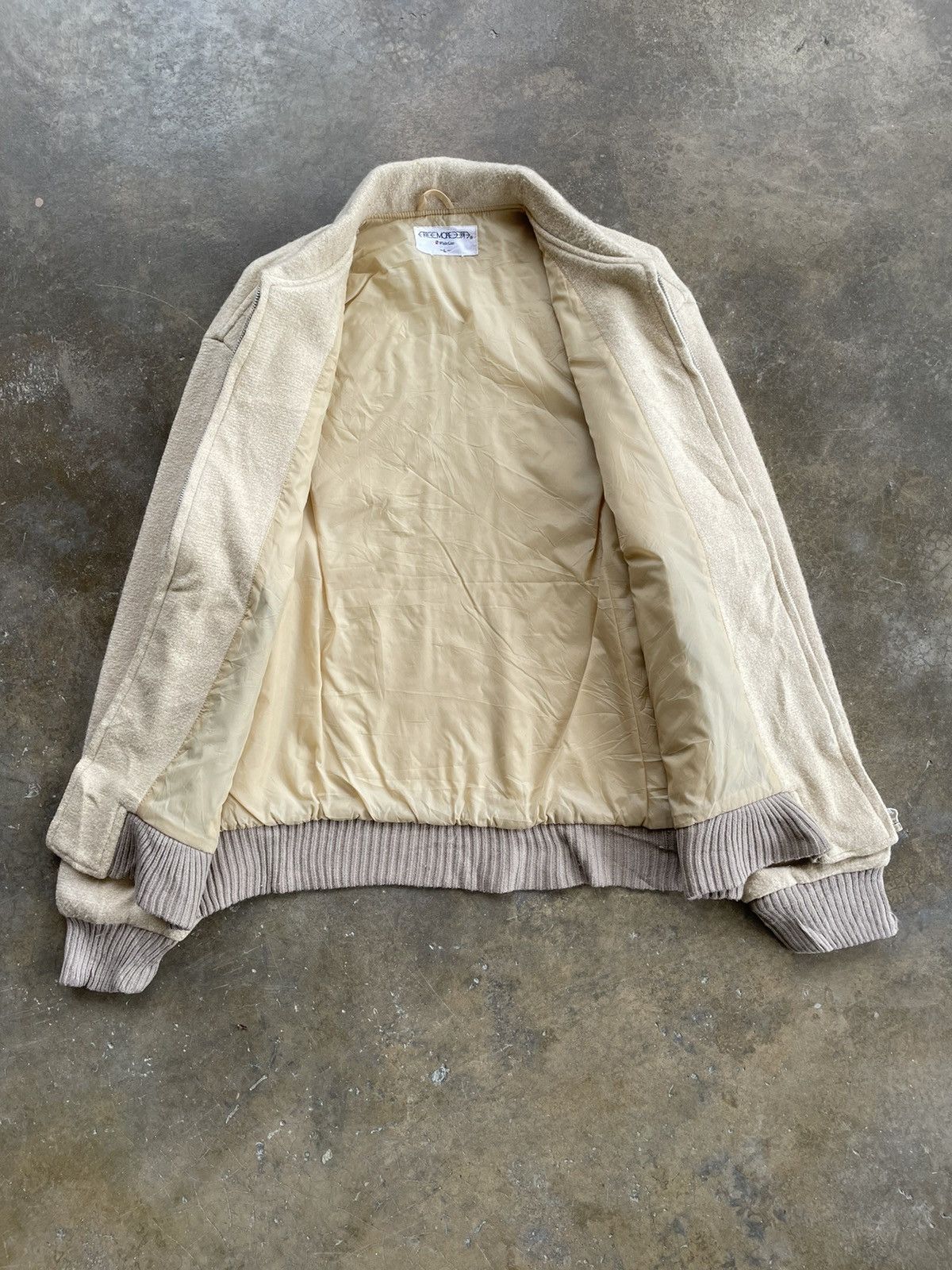 Japanese Brand × Vintage FREE MORE WHITE LINE BOMBER JACKET Size US L / EU 52-54 / 3 - 5 Thumbnail