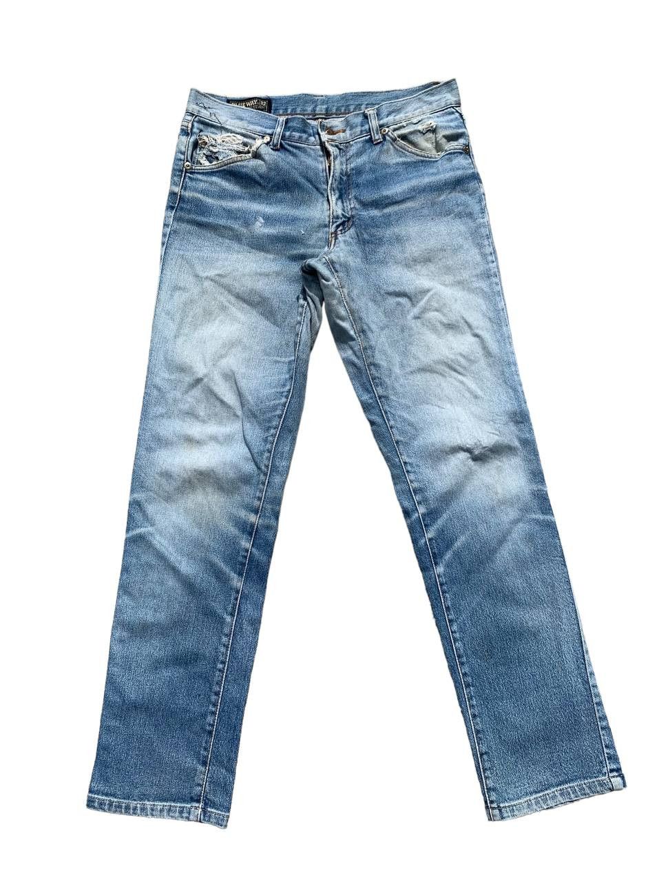 Japanese Brand Blue Way Distressed Washed Denim Size US 28 / EU 44 - 1 Thumbnail