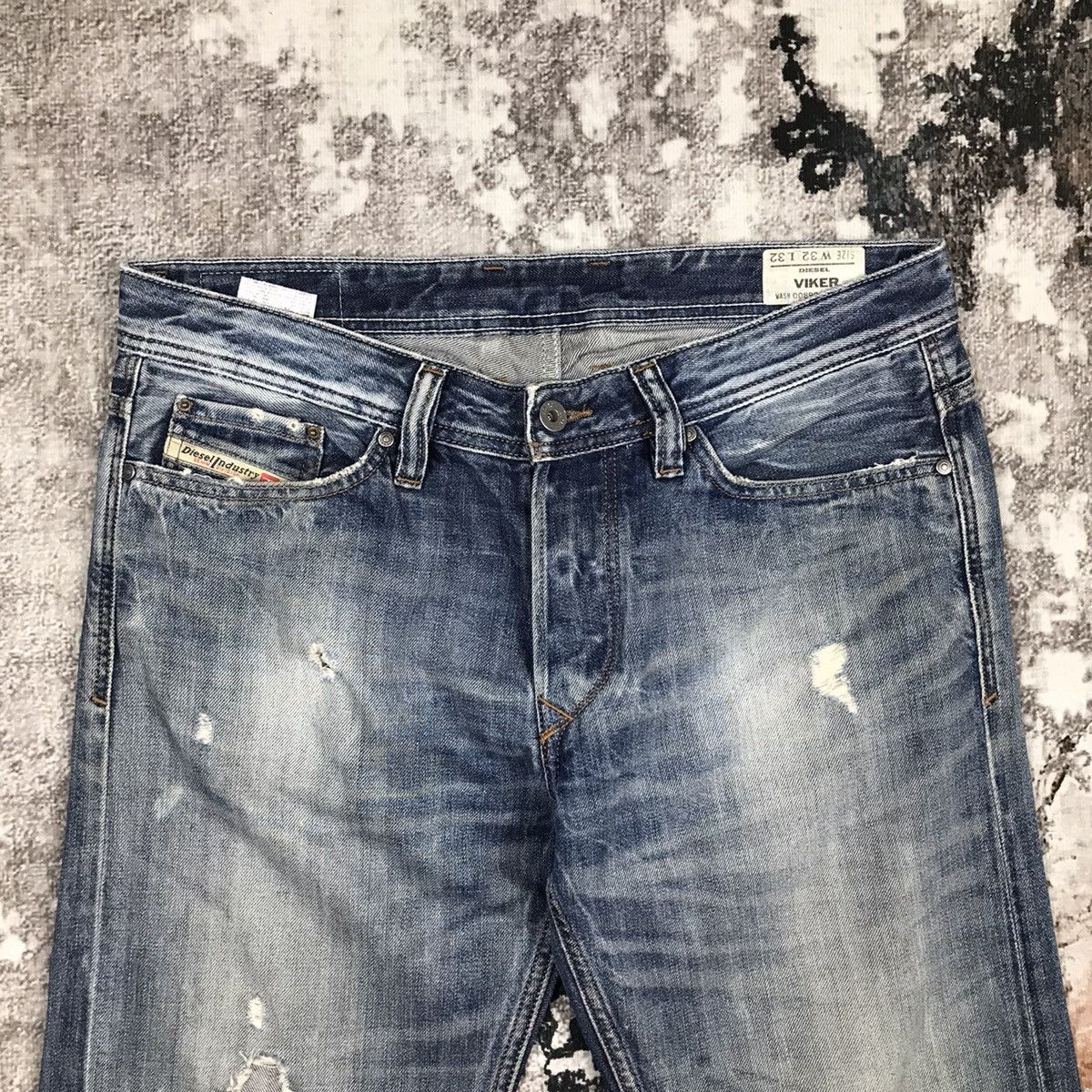 Diesel Vintage Diesel Viker Distressed Light Wash Denim Jeans Size US 34 / EU 50 - 3 Thumbnail