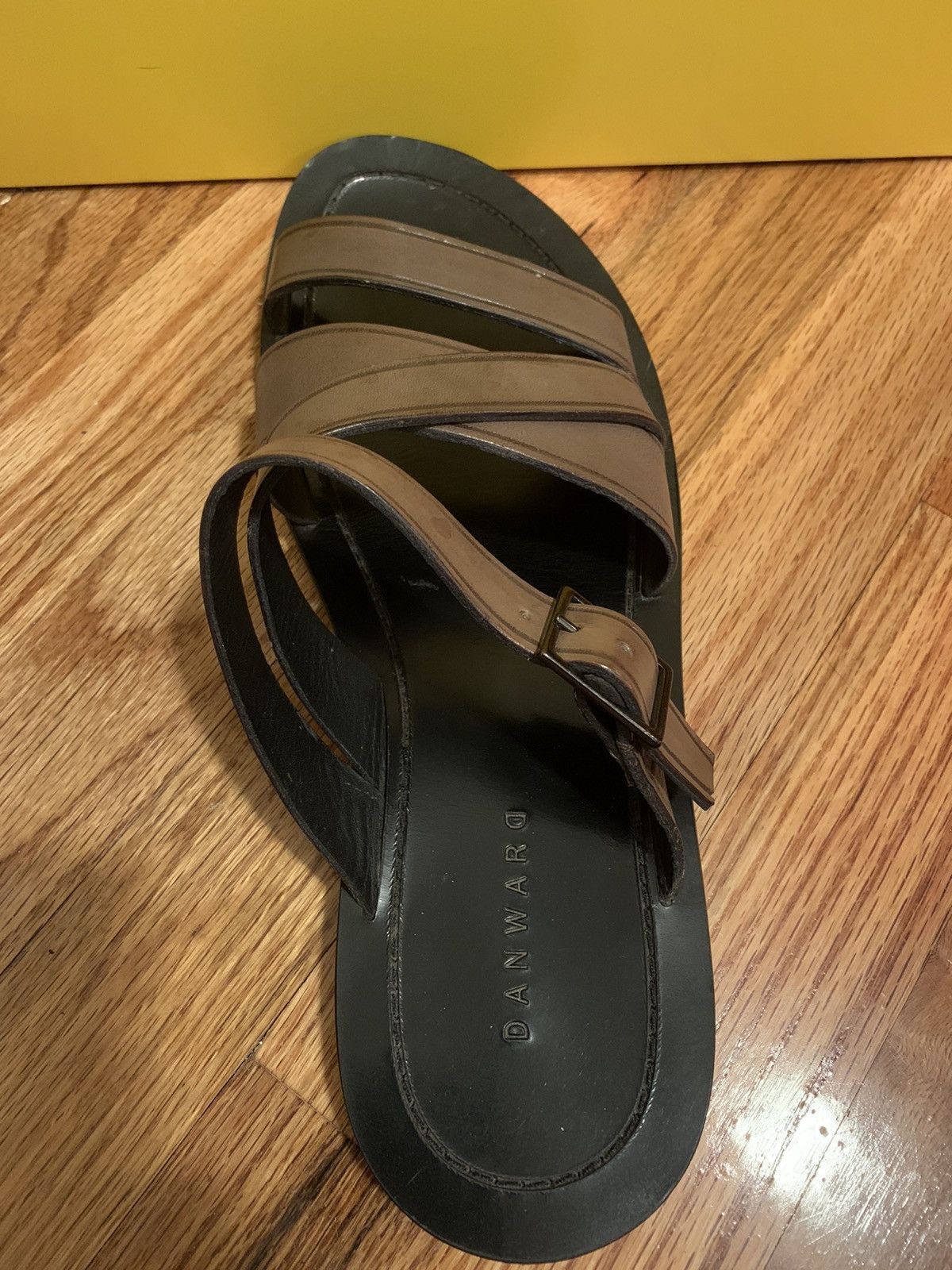 DANWARD Leather slides, EU43, made in Italy Size US 10 / EU 43 - 4 Thumbnail