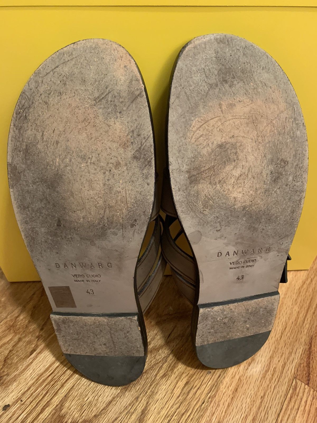 DANWARD Leather slides, EU43, made in Italy Size US 10 / EU 43 - 6 Thumbnail