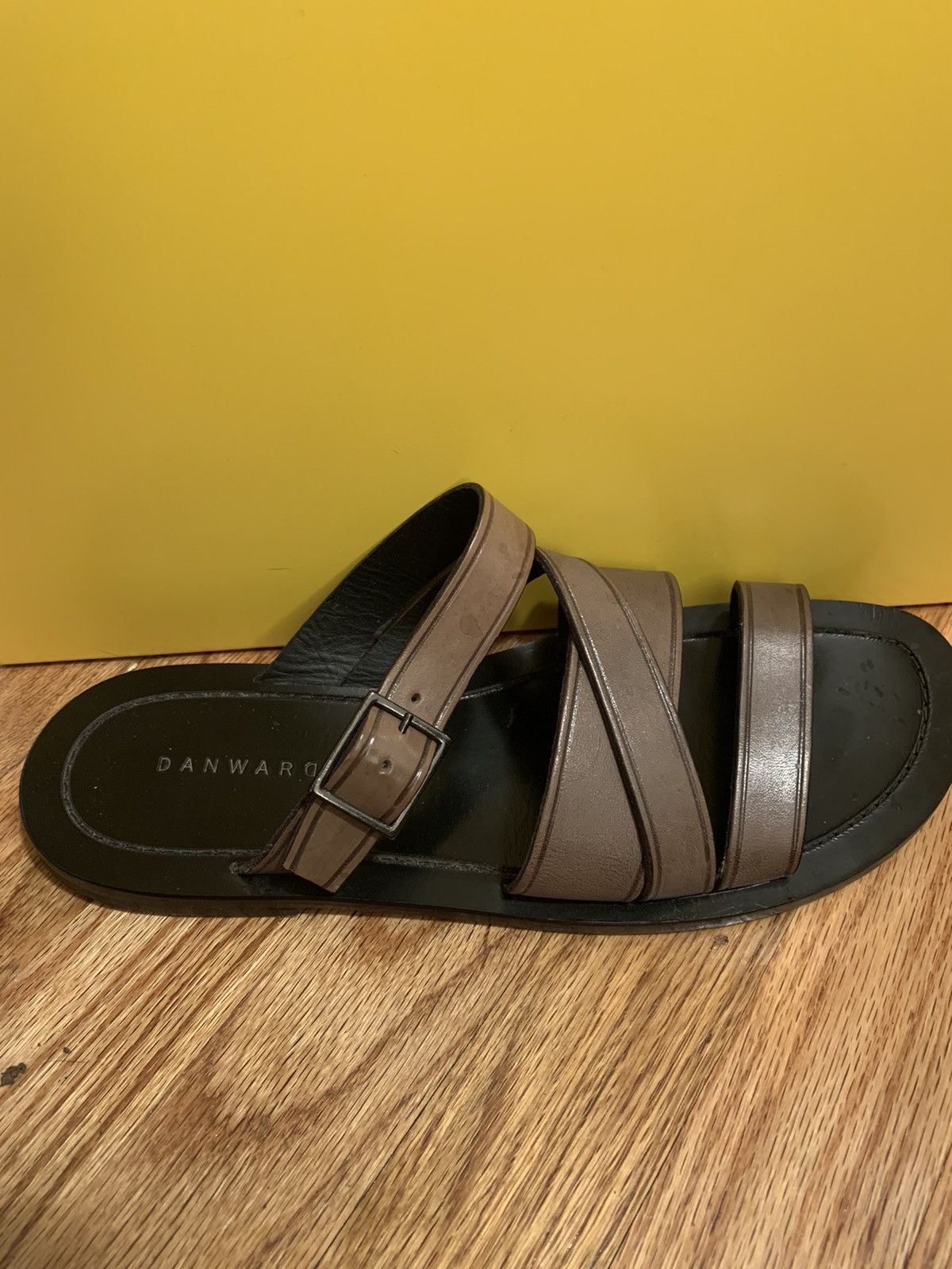 DANWARD Leather slides, EU43, made in Italy Size US 10 / EU 43 - 2 Thumbnail