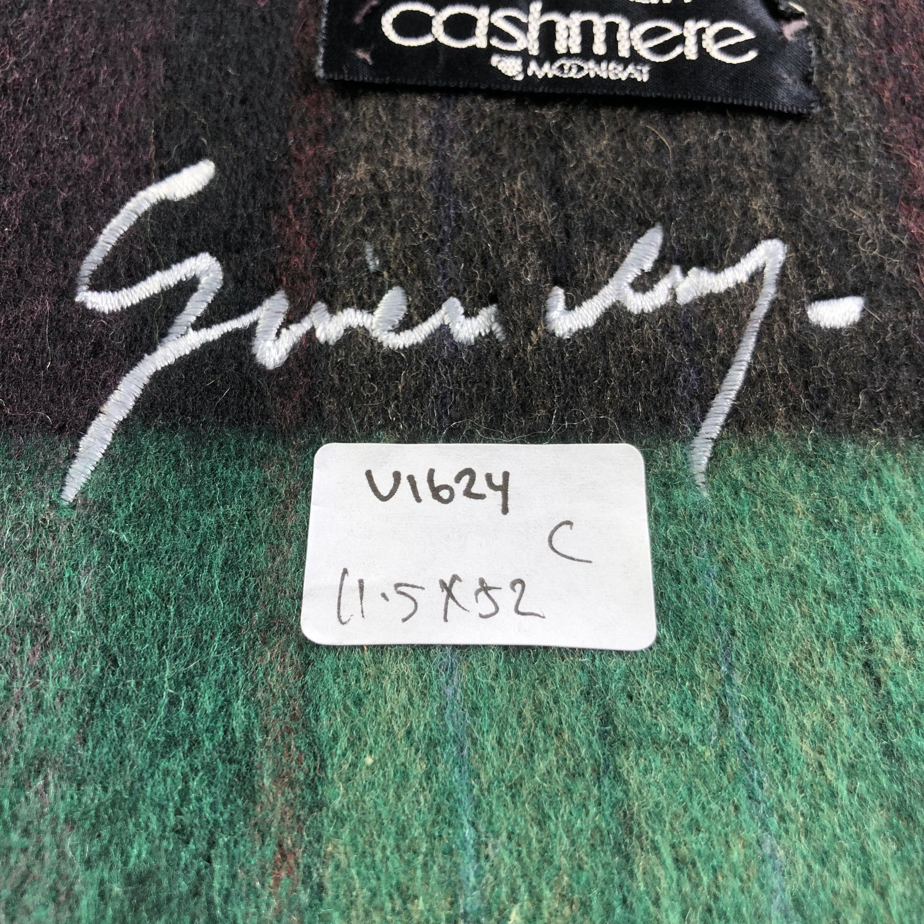 Givenchy Givenchy Tartan Cashmere Scarf Muffler V1624 Size ONE SIZE - 6 Thumbnail