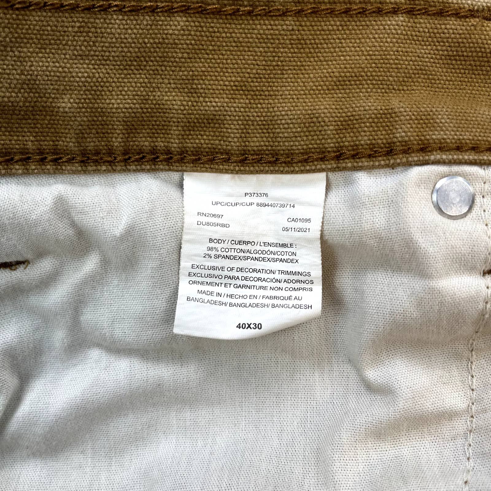 Dickies Dickies Carpenter Pants Mens 40x30 Tan Canvas Utility Work Size US 40 / EU 56 - 8 Thumbnail