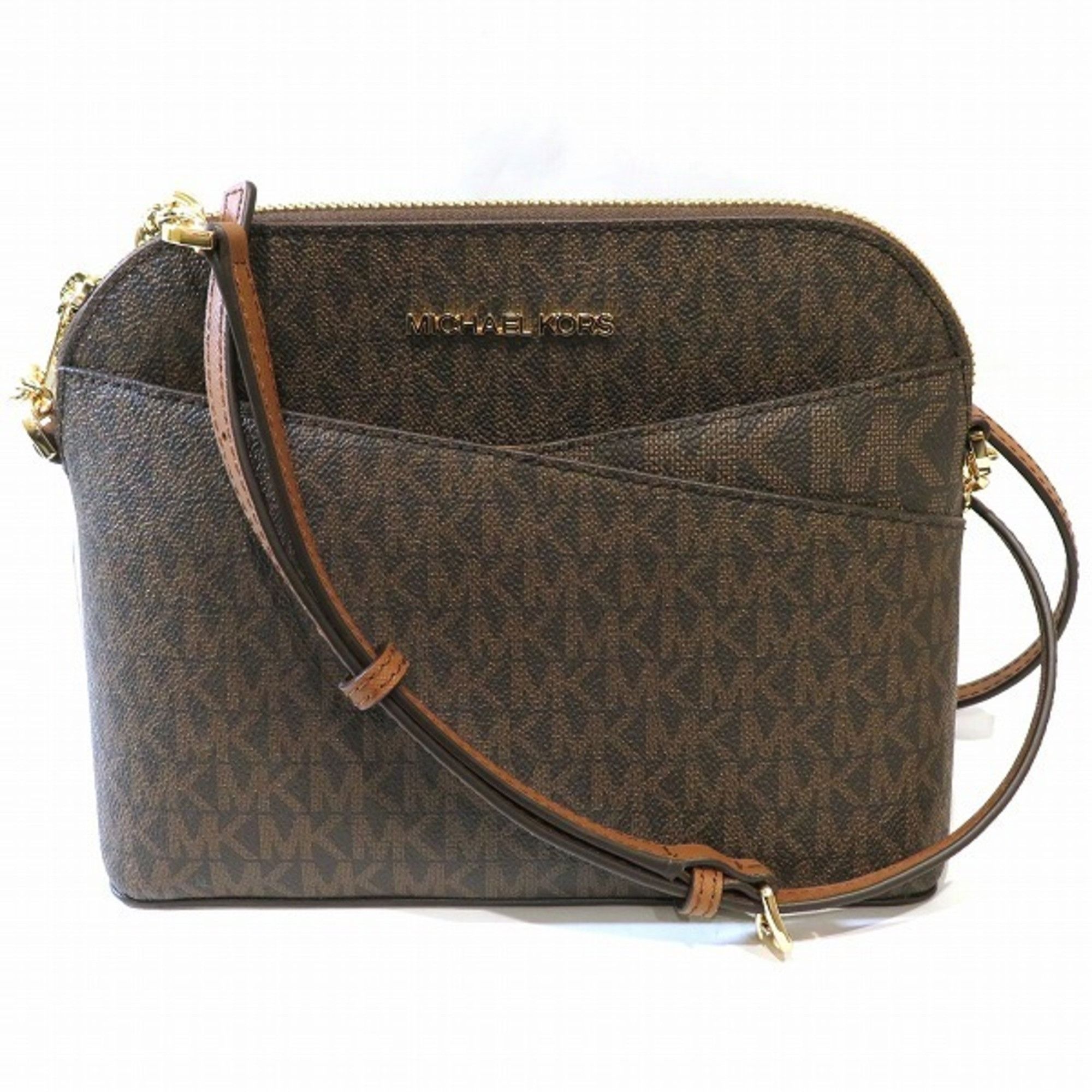 Michael Kors shoulder bag crossbody with tech attach small MK signature  35S3GTVC1U PVC canvas leather ladies