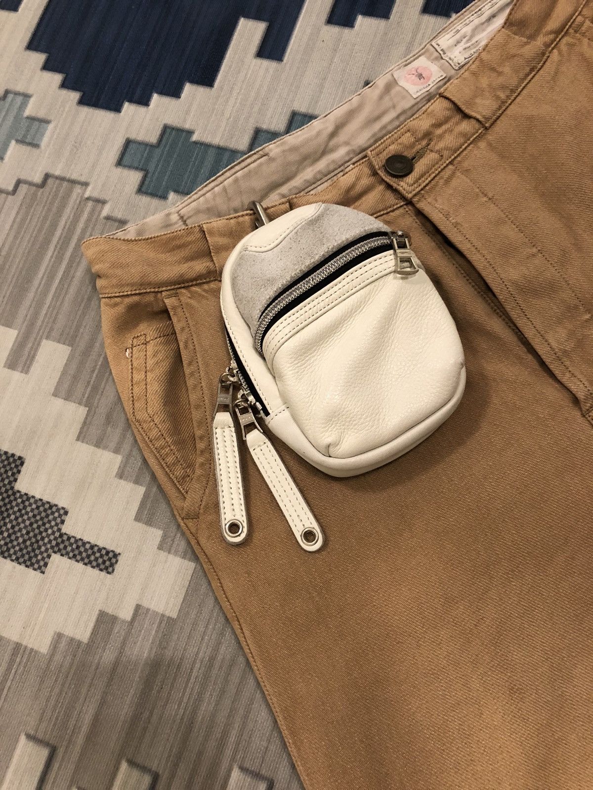 image of Genuine Leather x Masterpiece Leather Masterpiece Porter Hooked Tactical Bag in White, Men's