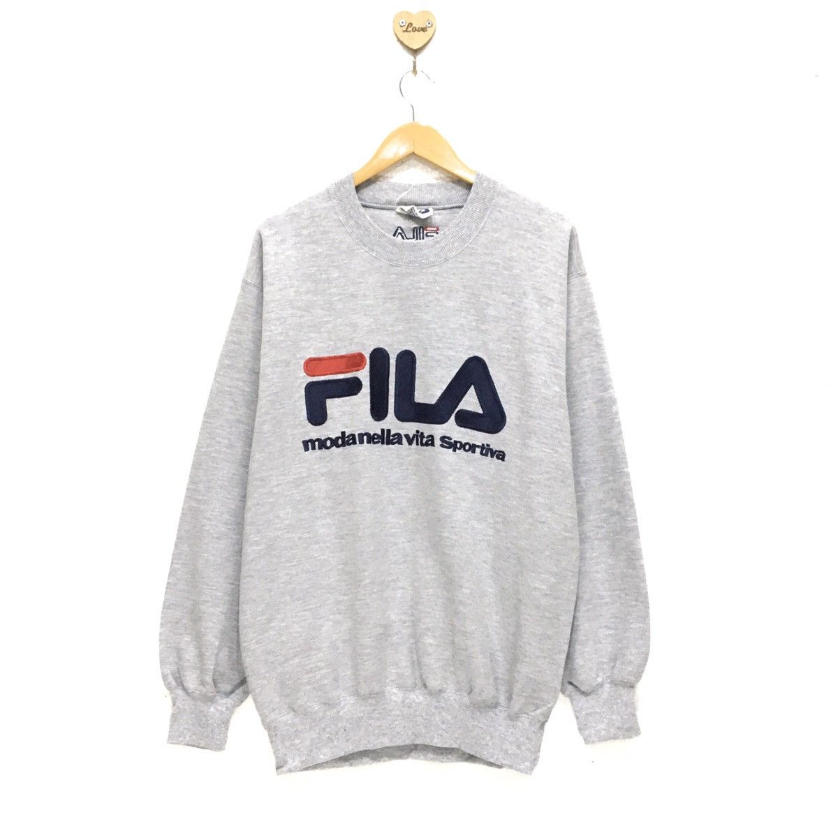 Fila Vintage 90s FILA Sweatshirt Embroidered Big Logo Size US L / EU 52-54 / 3 - 1 Thumbnail