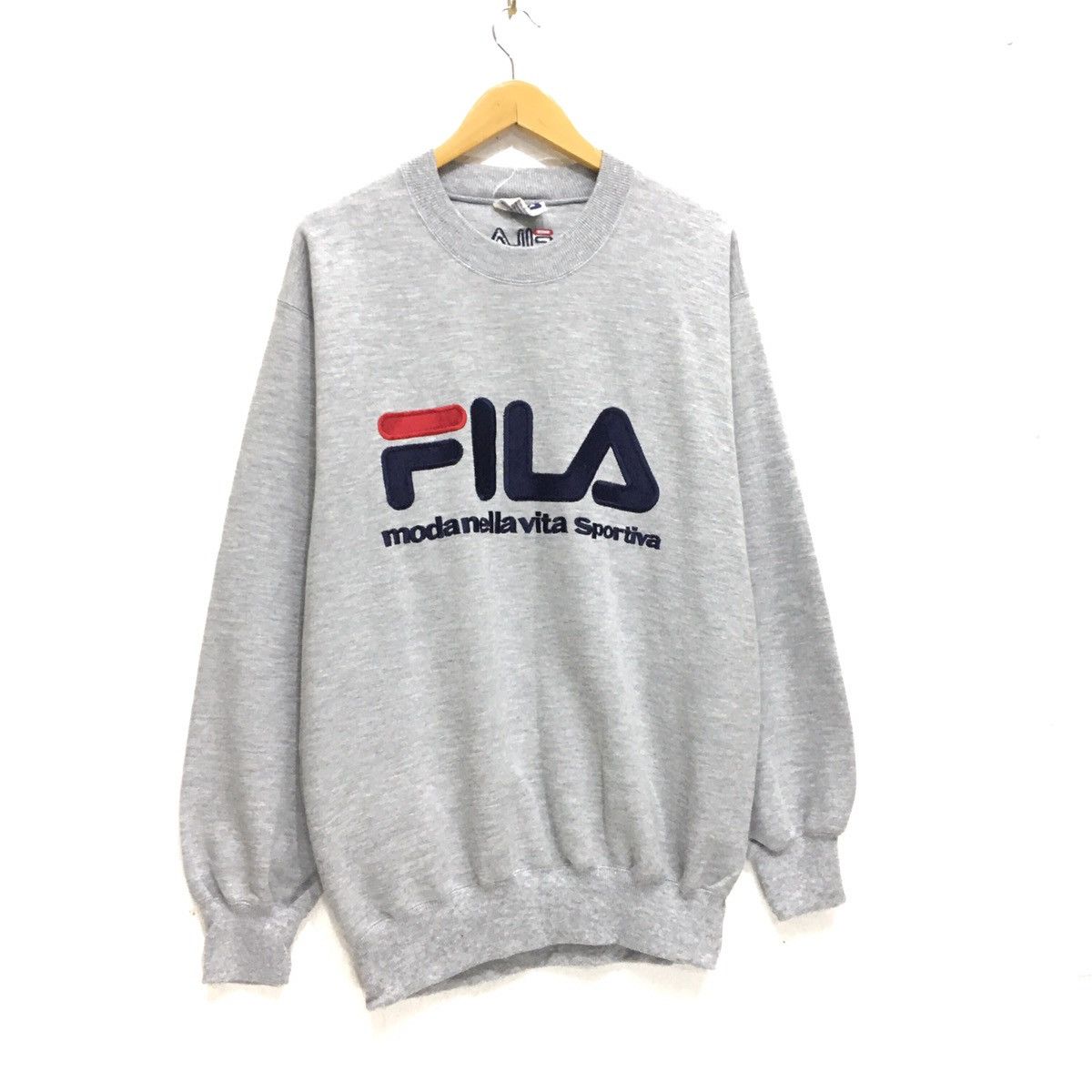 Fila Vintage 90s FILA Sweatshirt Embroidered Big Logo Size US L / EU 52-54 / 3 - 2 Thumbnail
