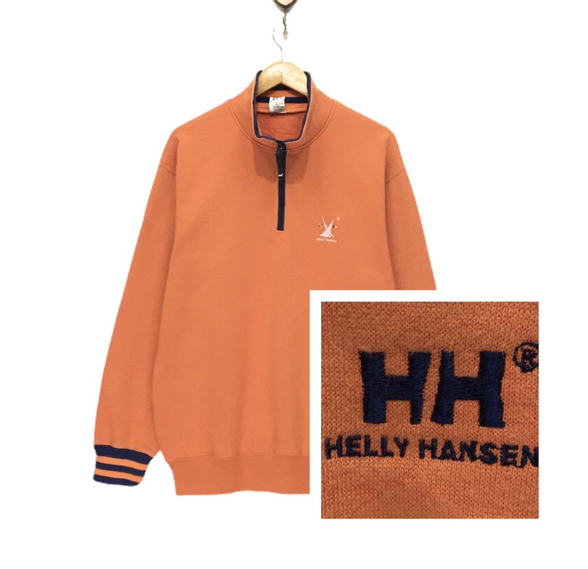 Helly Hansen Vintage 90s Helly Hansen Half Zip Sweatshirt Size US L / EU 52-54 / 3 - 2 Thumbnail