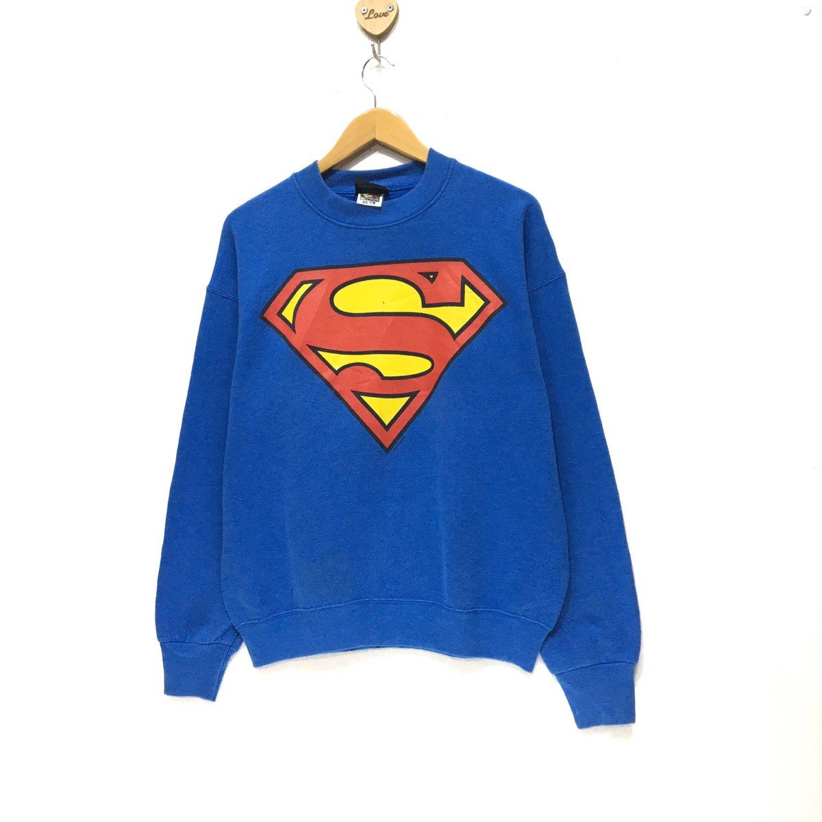 DC Comics Vintage 90s Superman CrewNeck LongSleeve Sweashirt Size US S / EU 44-46 / 1 - 2 Thumbnail