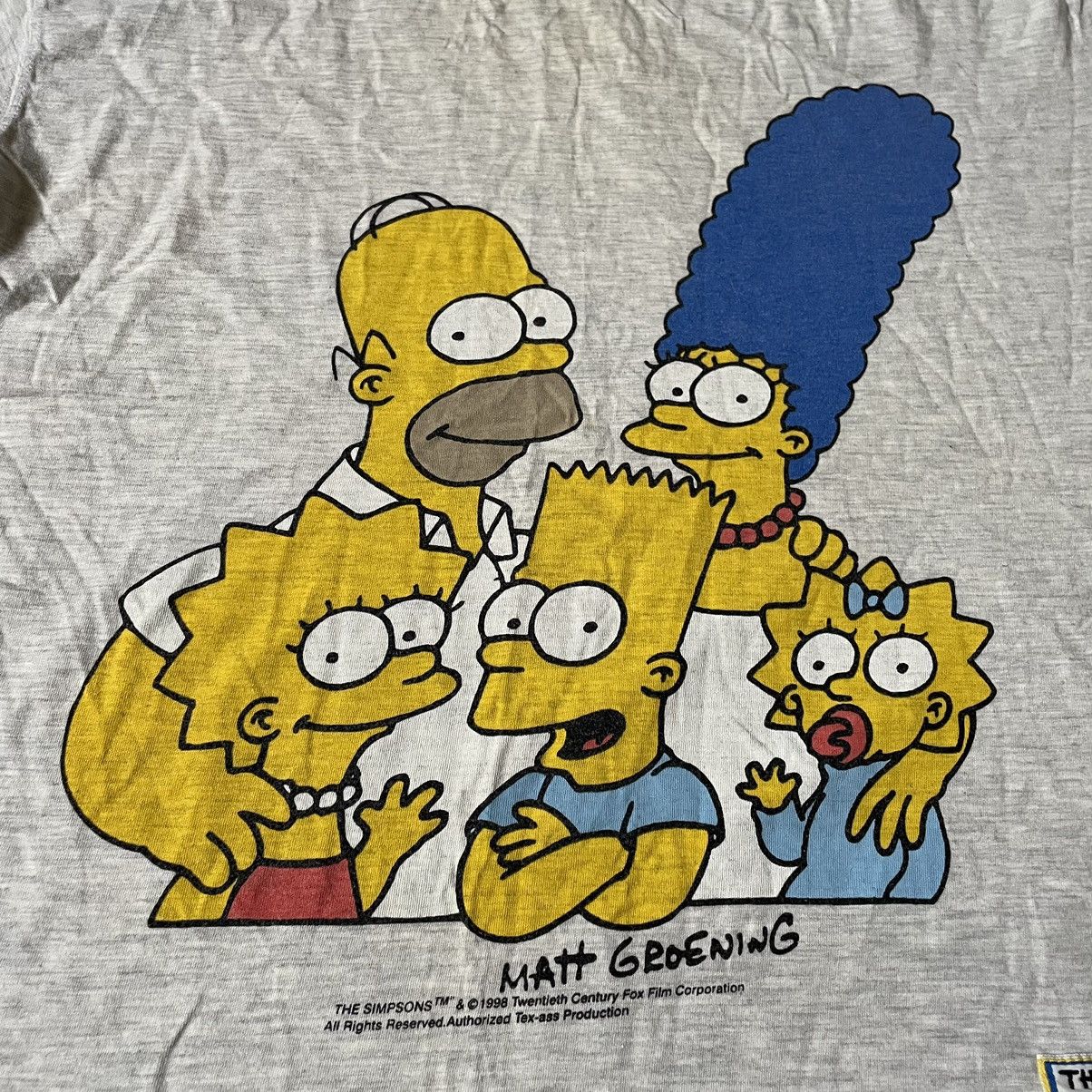 Vintage Vintage Y2K Simpsons Graphic Tee Sun Faded Cartoon Streetwea Size US XL / EU 56 / 4 - 6 Thumbnail