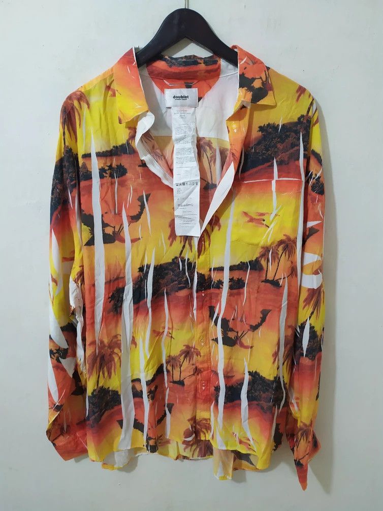 Doublet × Japanese Brand 🔥Doublet Compressed hawaiian Shirt Size US L / EU 52-54 / 3 - 1 Thumbnail