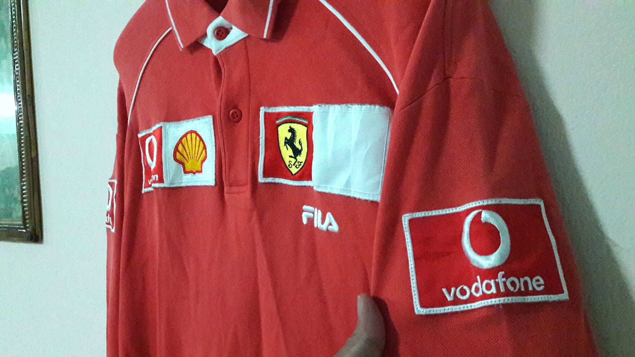 Ferrari vintage Fila X Ferrari X Shell X Vodafone F1 G1 racing Size US L / EU 52-54 / 3 - 6 Thumbnail