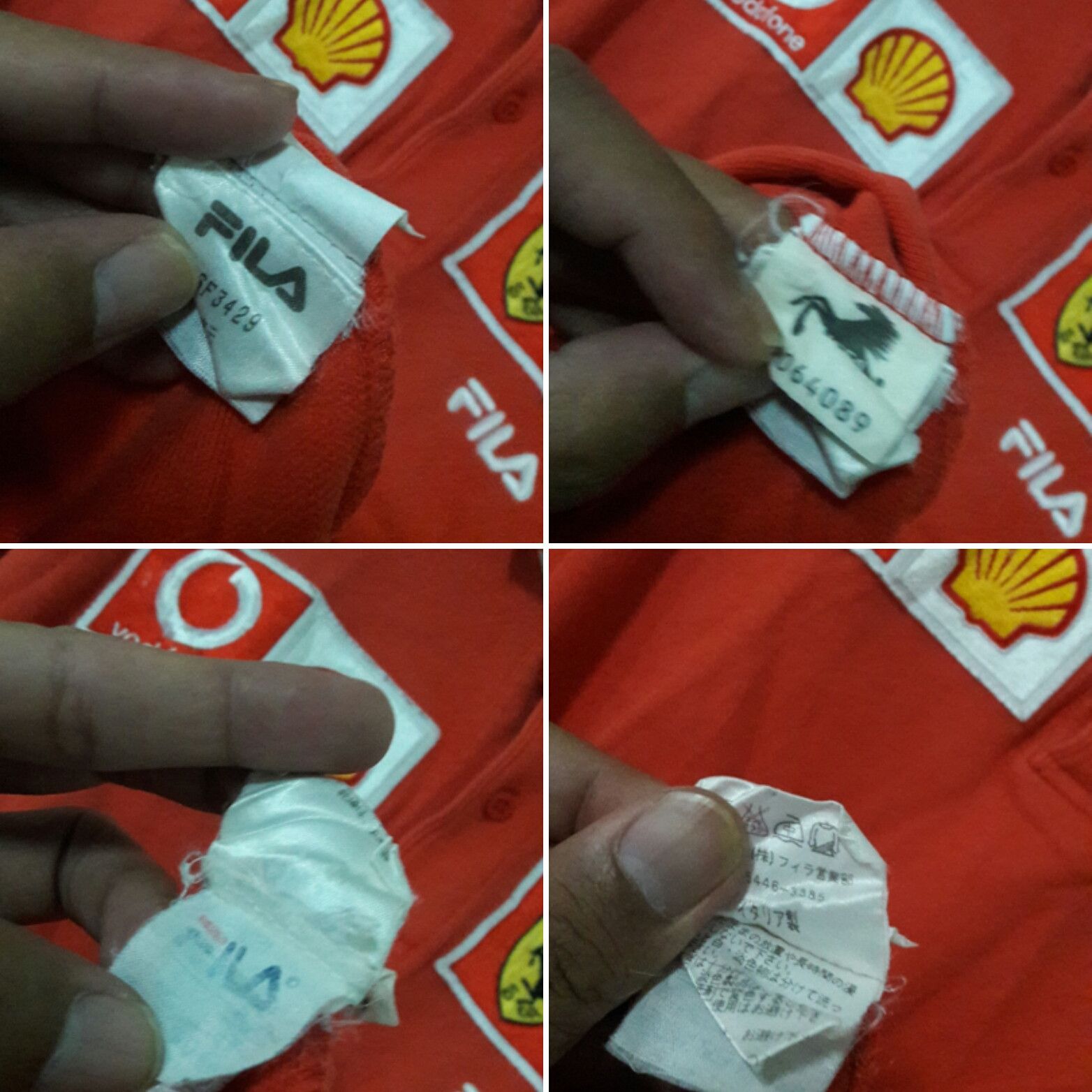 Ferrari vintage Fila X Ferrari X Shell X Vodafone F1 G1 racing Size US L / EU 52-54 / 3 - 8 Thumbnail