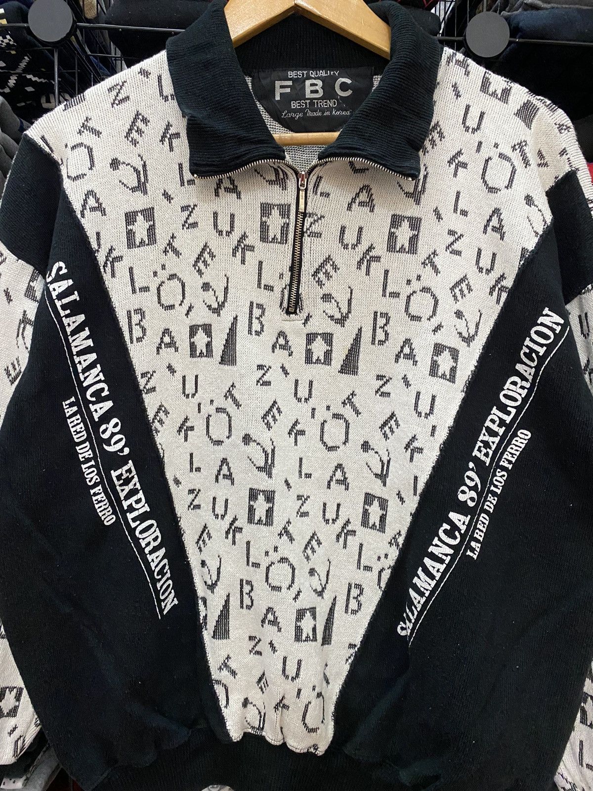 Japanese Brand × Vintage Salamanca 89’ Exploration Collar Sweatshirt Size US L / EU 52-54 / 3 - 3 Thumbnail