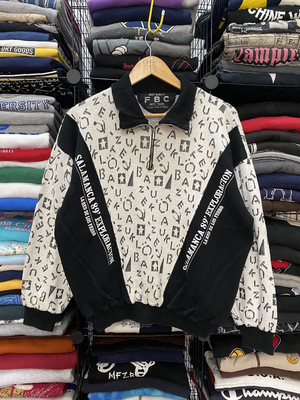 Japanese Brand × Vintage Salamanca 89’ Exploration Collar Sweatshirt Size US L / EU 52-54 / 3 - 1 Thumbnail