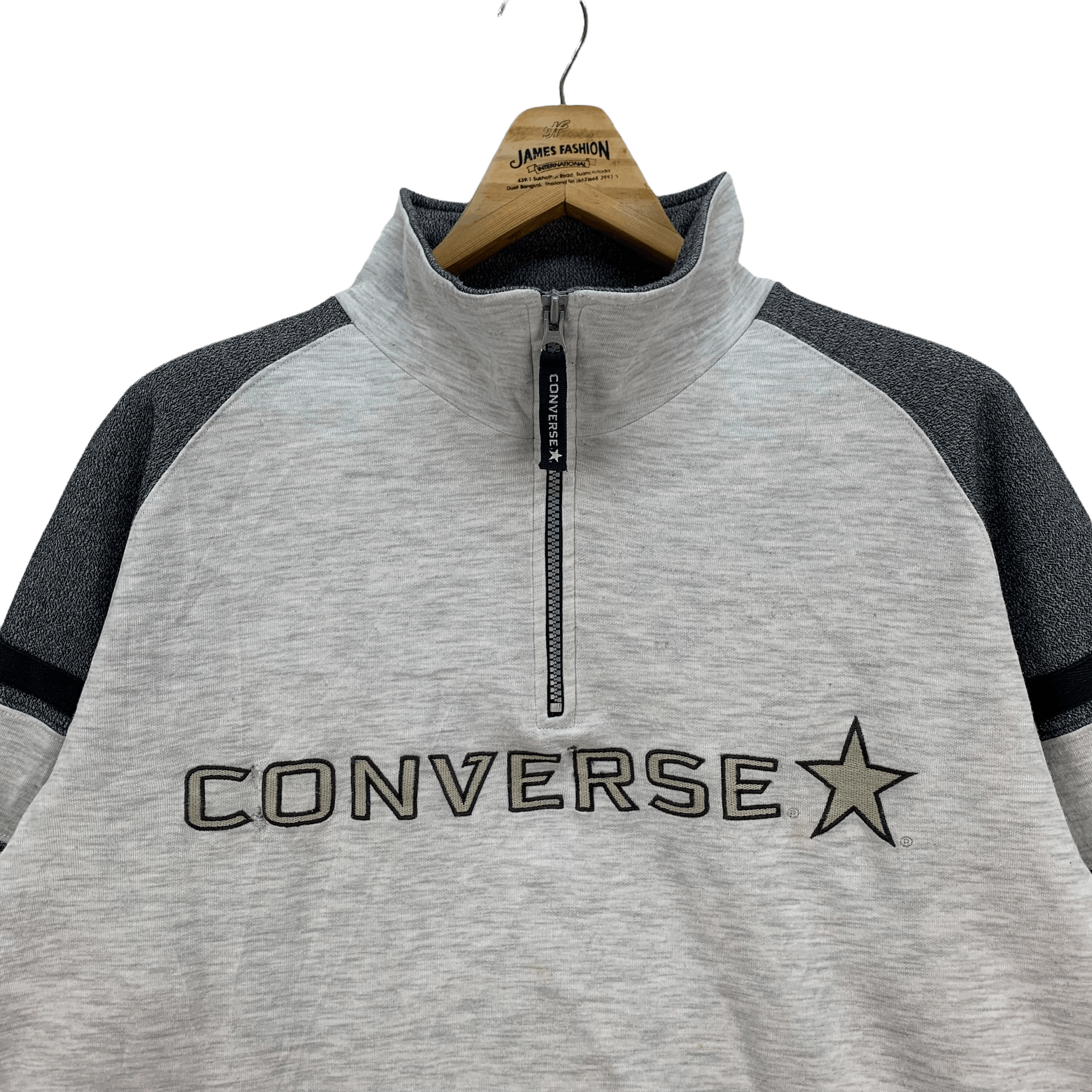 Converse Converse Half Zip Turtle Neck Big Logo Jumper #3885-134 Size US M / EU 48-50 / 2 - 2 Thumbnail