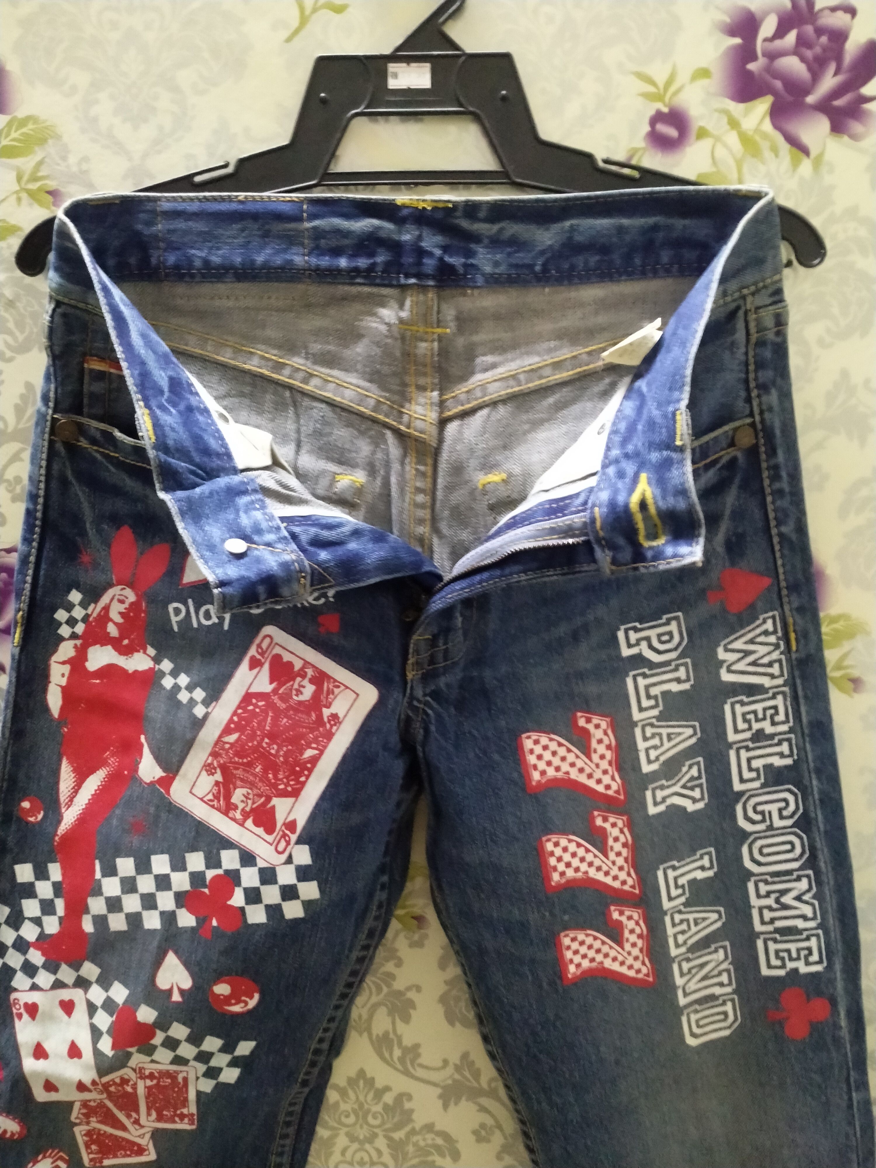 Japanese Brand CO & LU DENIM SELVEDGE/WELCOME PLAY GAME JEANS Size US 31 - 3 Thumbnail