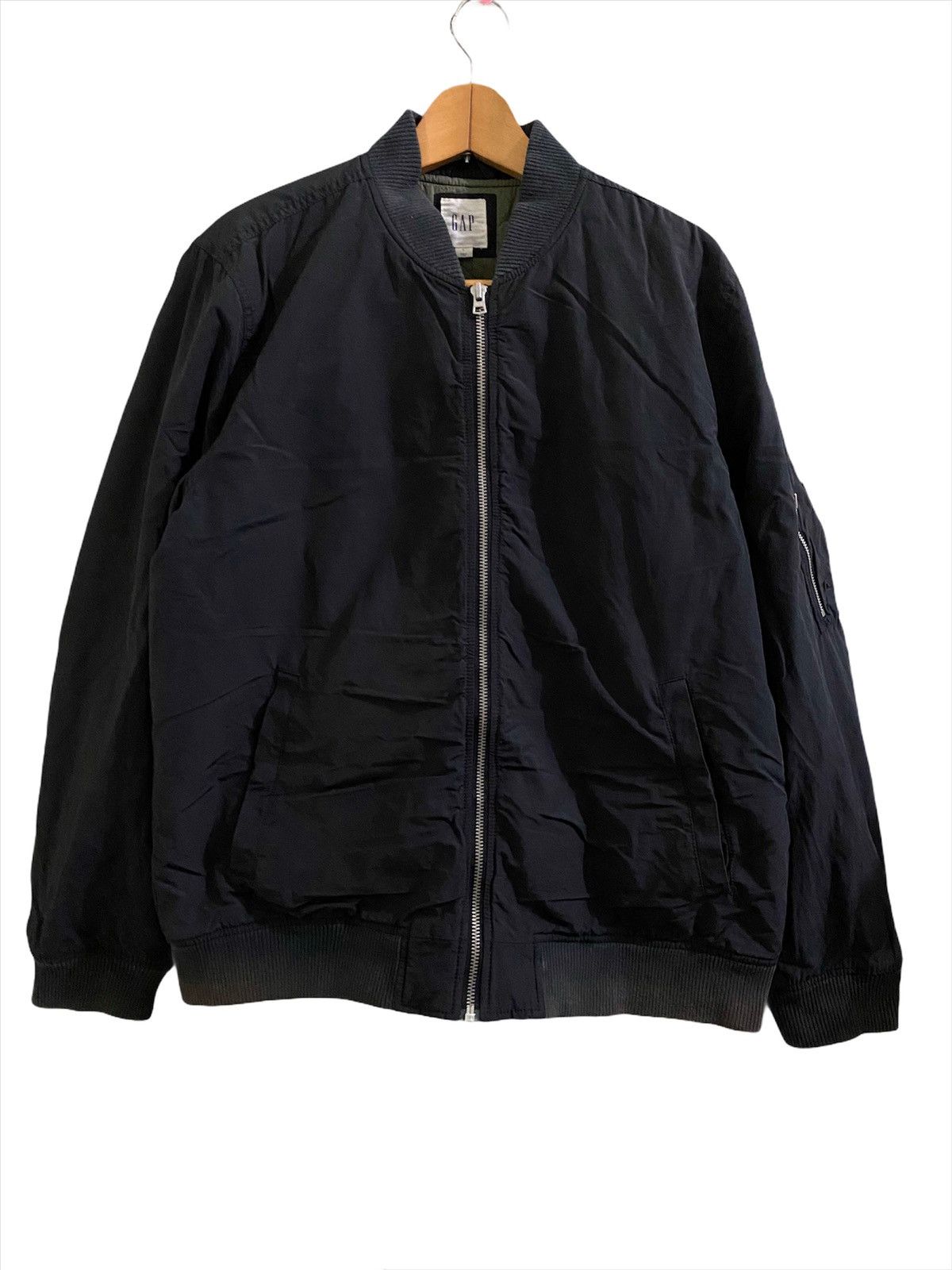 Japanese Brand Vintage Distressed Sun Faded GAP Bomber Jacket Size US L / EU 52-54 / 3 - 1 Thumbnail