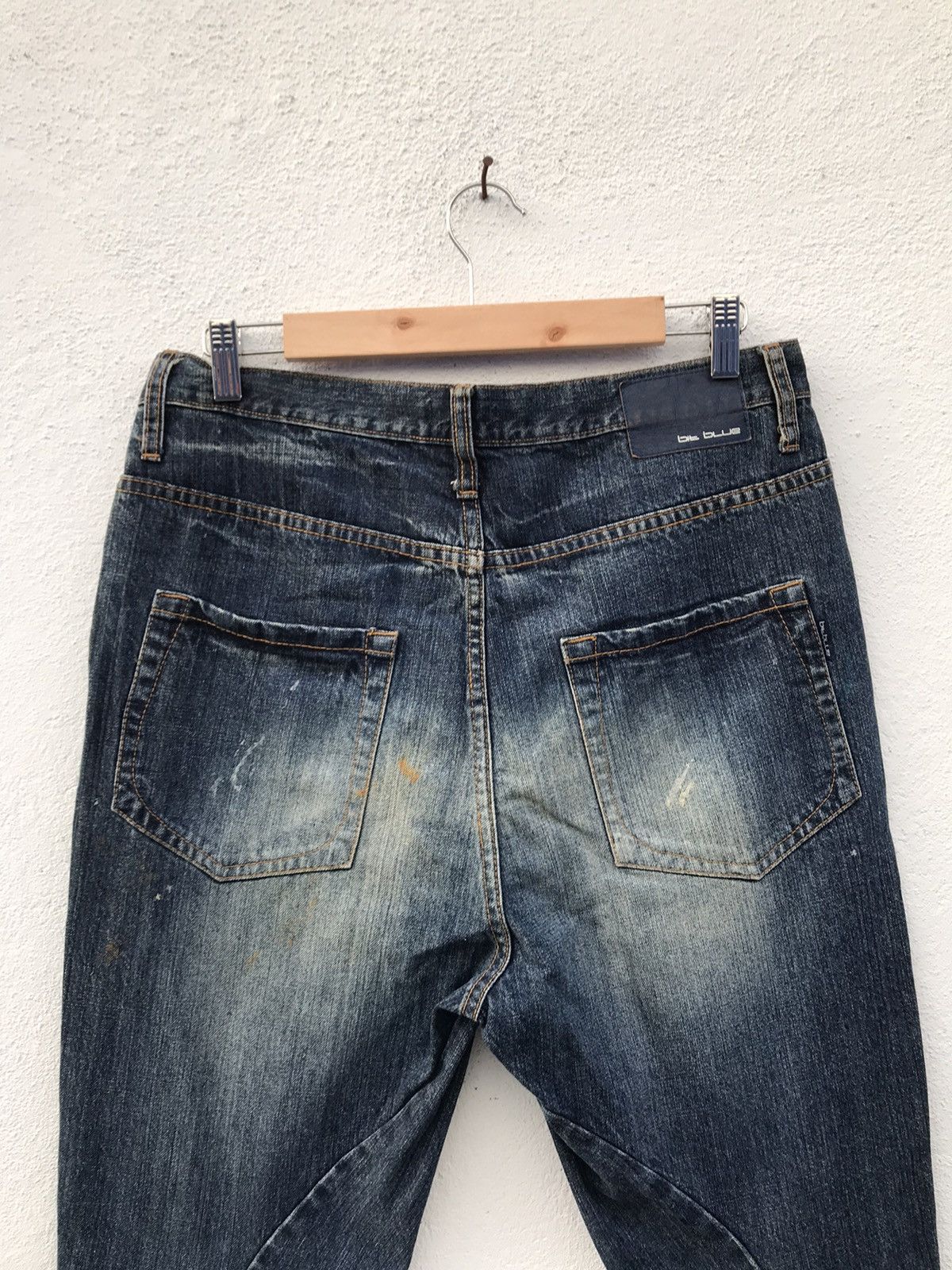 If Six Was Nine × Japanese Brand Bit Blue Paint Splatted Jeans Size US 32 / EU 48 - 9 Thumbnail