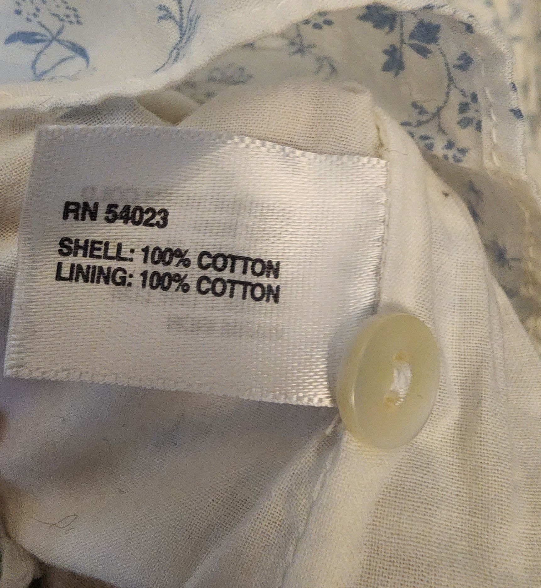 Gap GAP White Blue Floral Ruffle Bottom Cami Size S Size S / US 4 / IT 40 - 4 Thumbnail