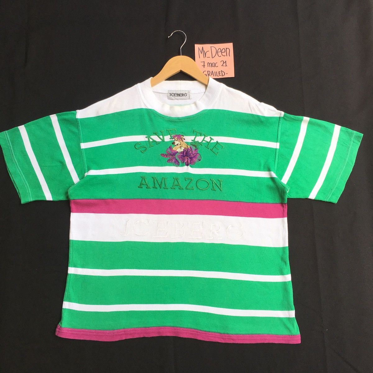 image of Iceberg Save The Amazon Multicolor Tshirt, Men's (Size Large)