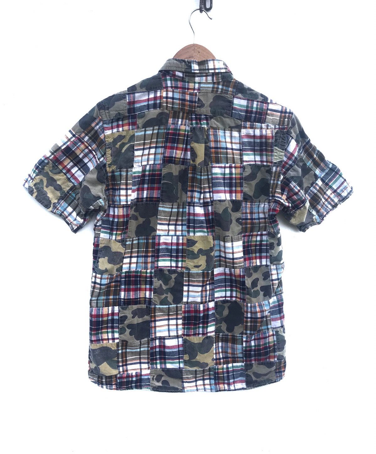 Bape A Bathing Ape Camo Patchwork Bape Nigo Button Up Shirt Size US S / EU 44-46 / 1 - 6 Thumbnail