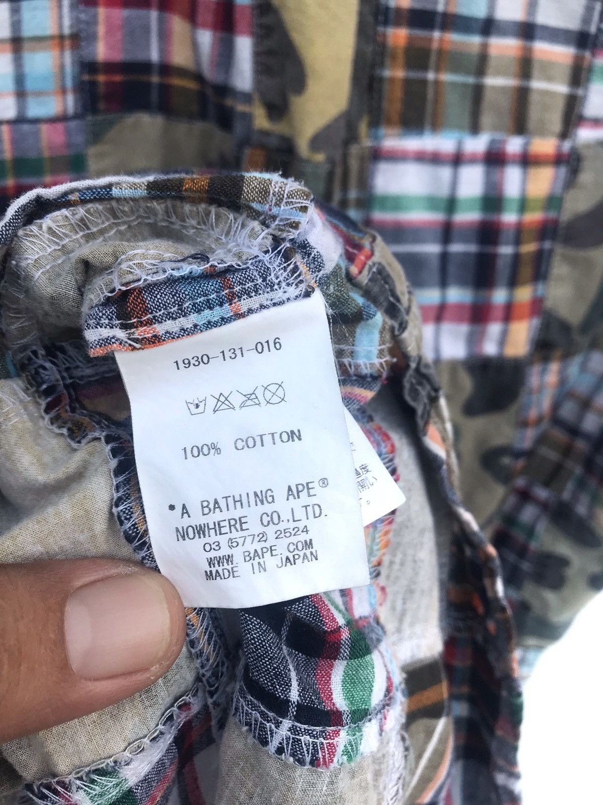Bape A Bathing Ape Camo Patchwork Bape Nigo Button Up Shirt Size US S / EU 44-46 / 1 - 7 Thumbnail