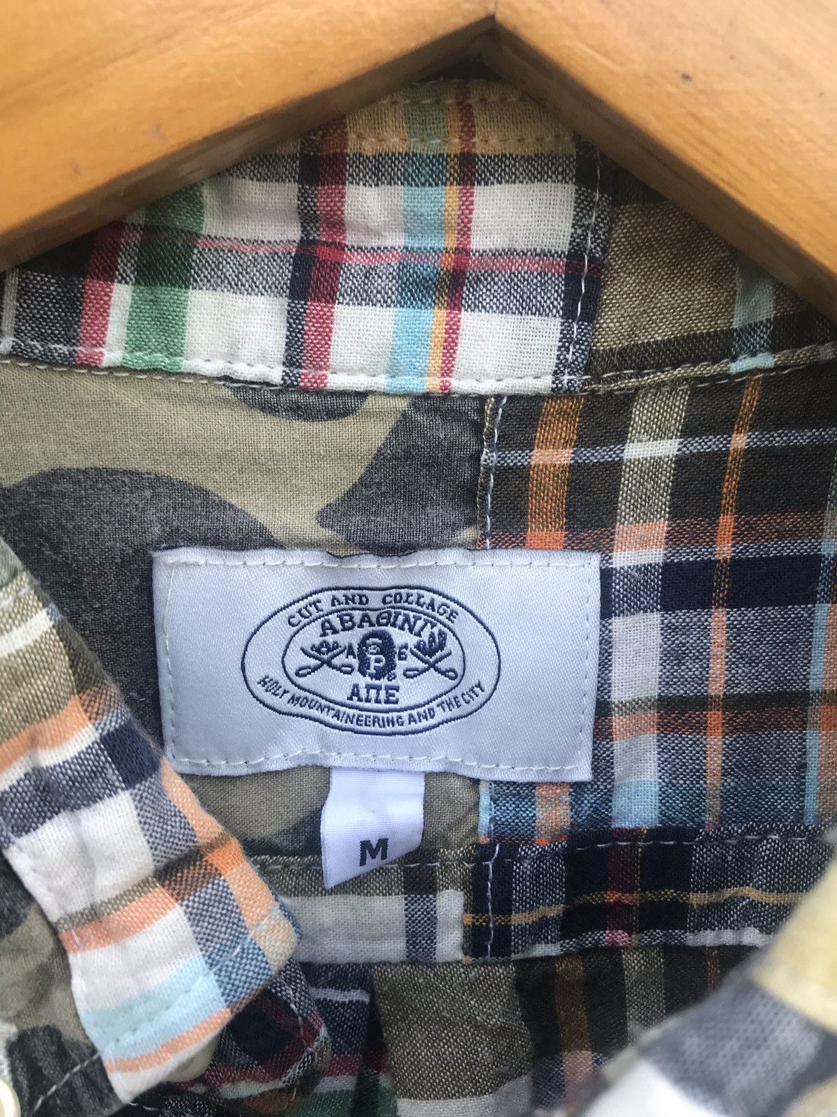 Bape A Bathing Ape Camo Patchwork Bape Nigo Button Up Shirt Size US S / EU 44-46 / 1 - 4 Thumbnail