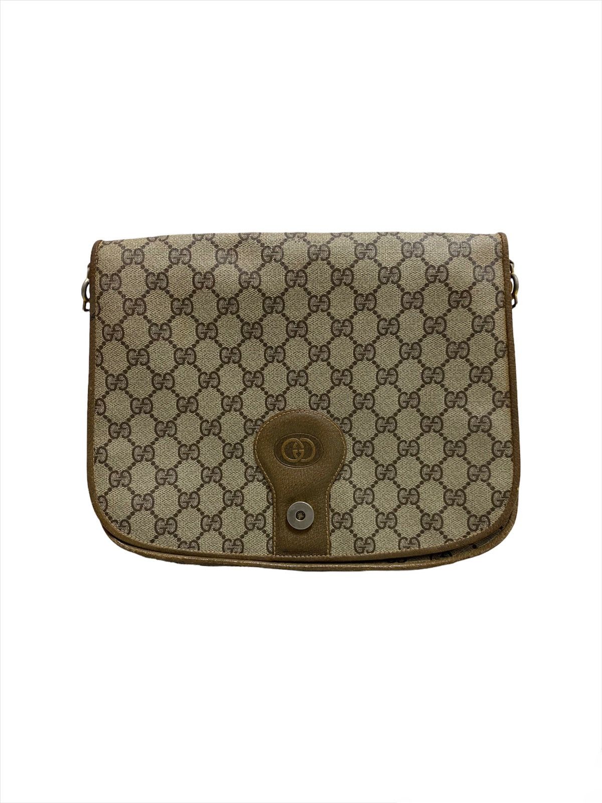 Gucci Monogram Canvas Messenger Sling Bag Crossbody