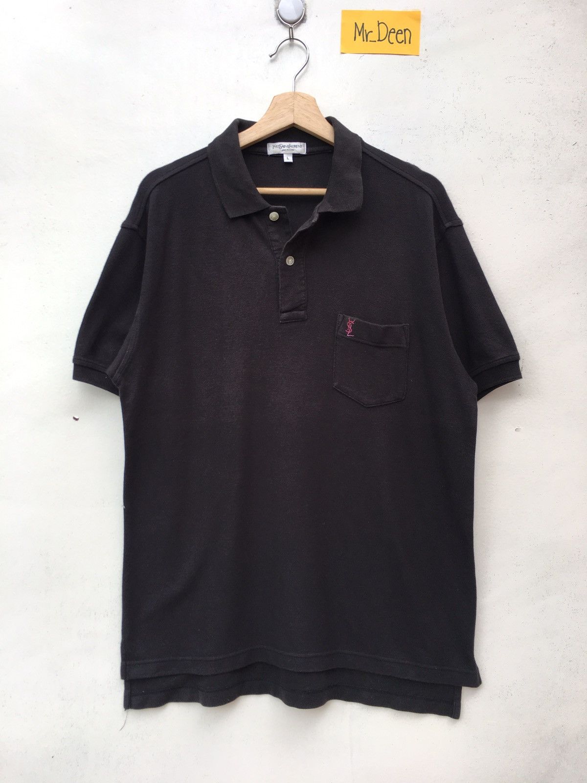 Yves Saint Laurent Vintage Yves Saint Laurent YSL Small Logo Polo Shirt Size US L / EU 52-54 / 3 - 3 Thumbnail