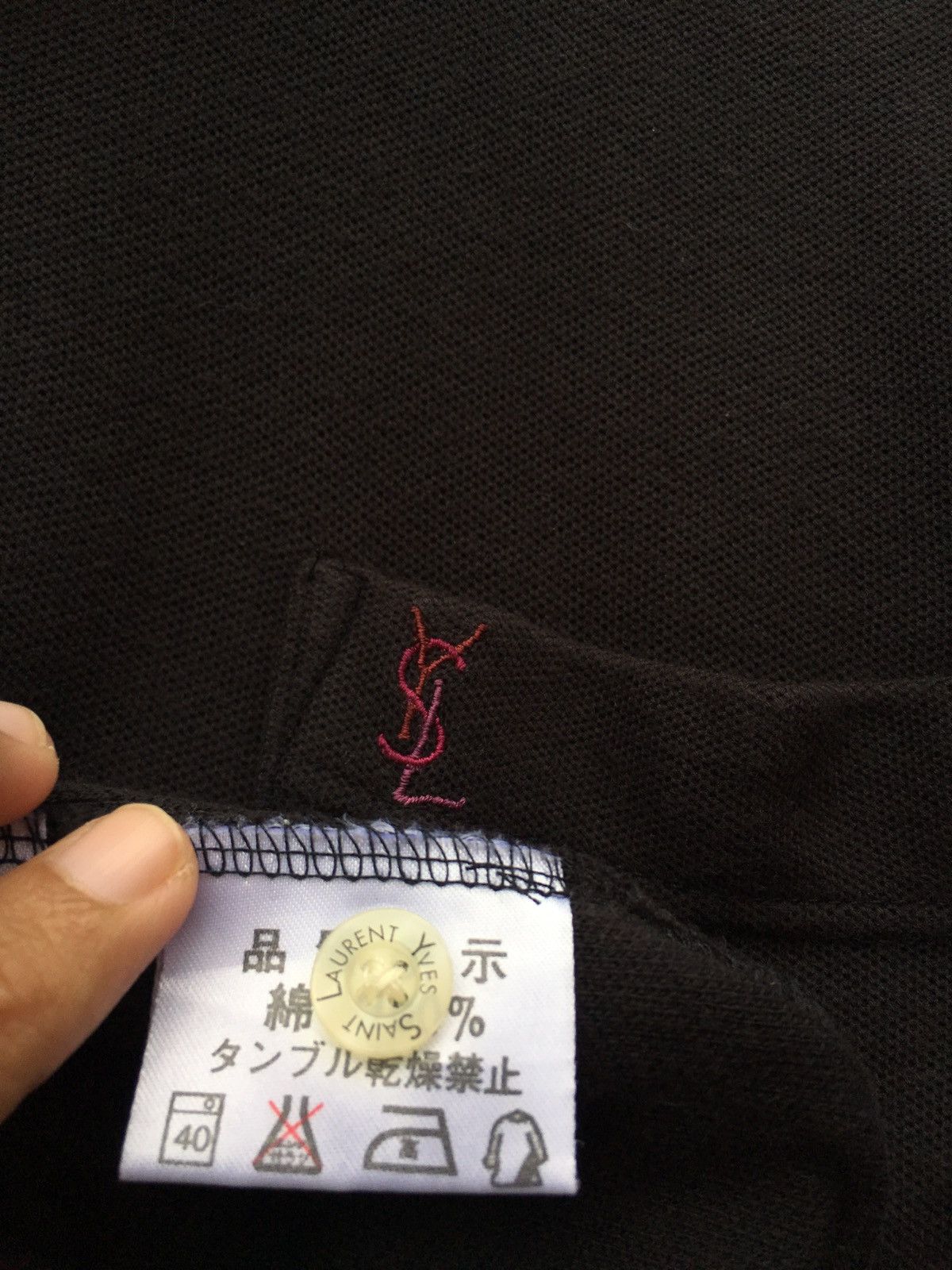Yves Saint Laurent Vintage Yves Saint Laurent YSL Small Logo Polo Shirt Size US L / EU 52-54 / 3 - 13 Thumbnail