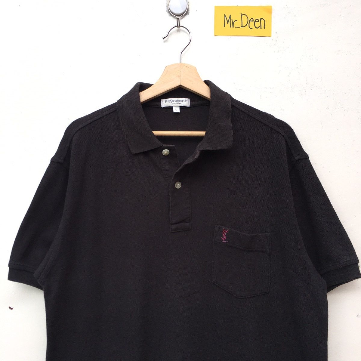 Yves Saint Laurent Vintage Yves Saint Laurent YSL Small Logo Polo Shirt Size US L / EU 52-54 / 3 - 2 Thumbnail