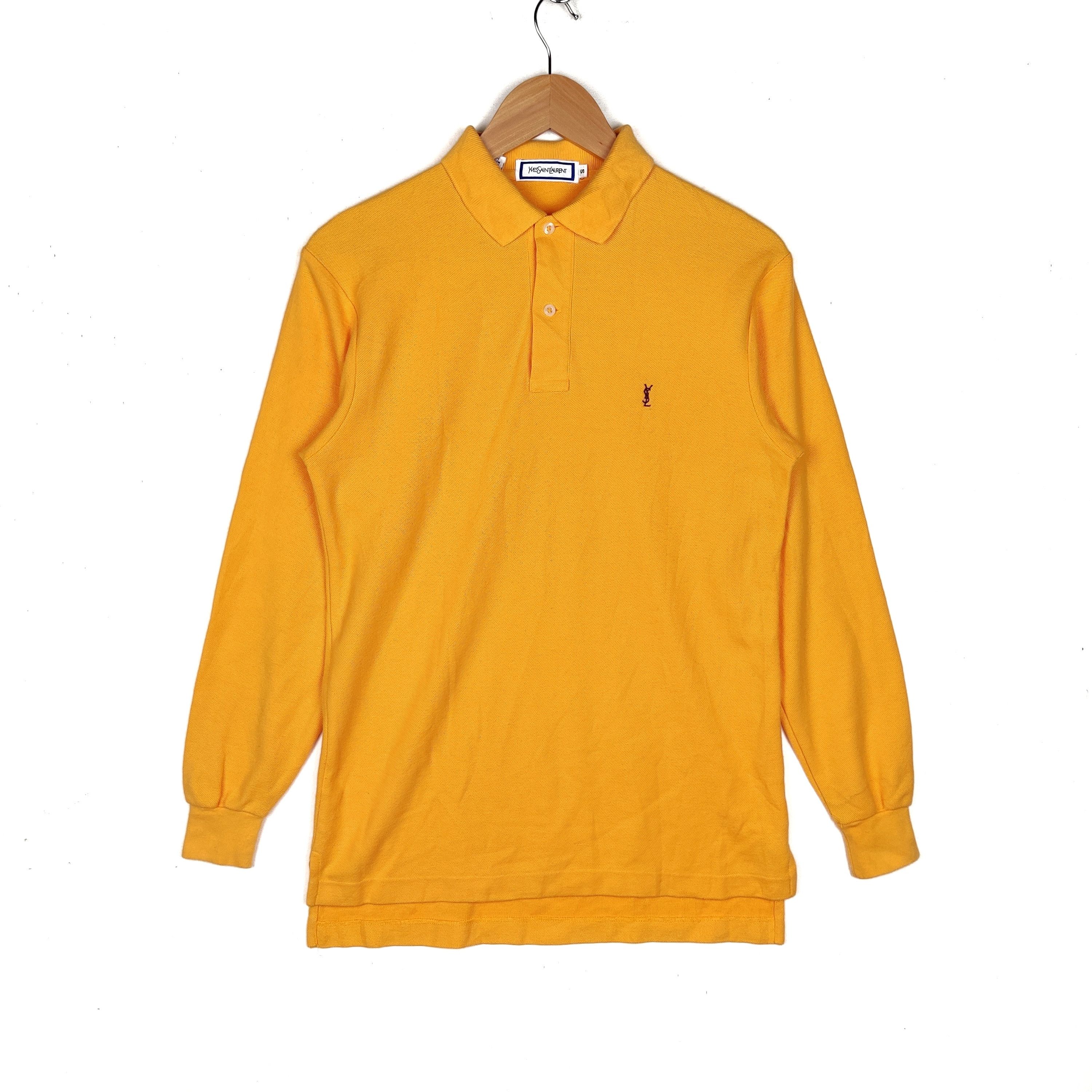 image of Vintage 90's YSL Long Sleeve Small Logo in Orange, Men's