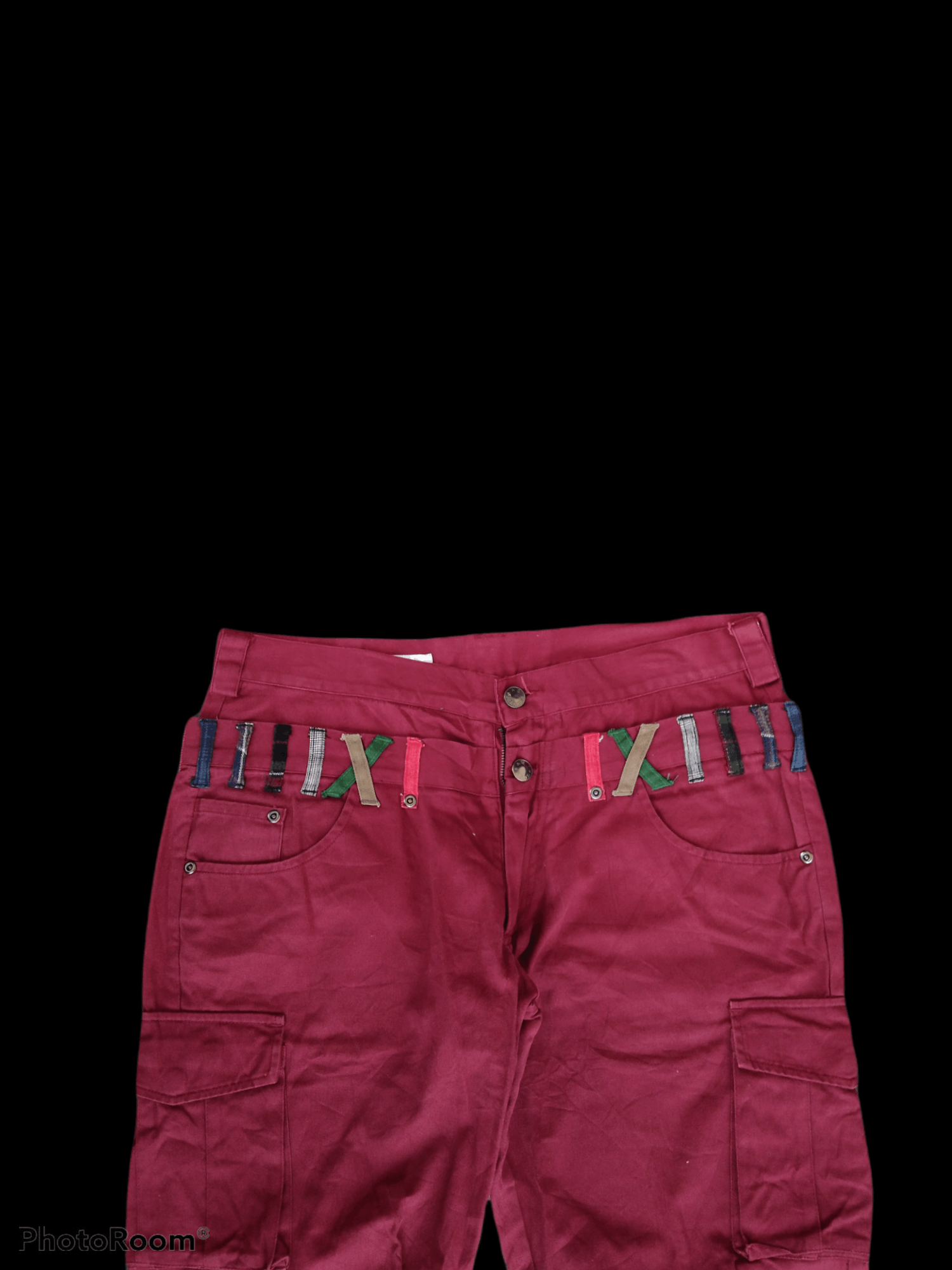 Japanese Brand CARGO PANTS MERON PLAIN DOUBLE WAIST GEESMIST Size US 31 - 3 Thumbnail