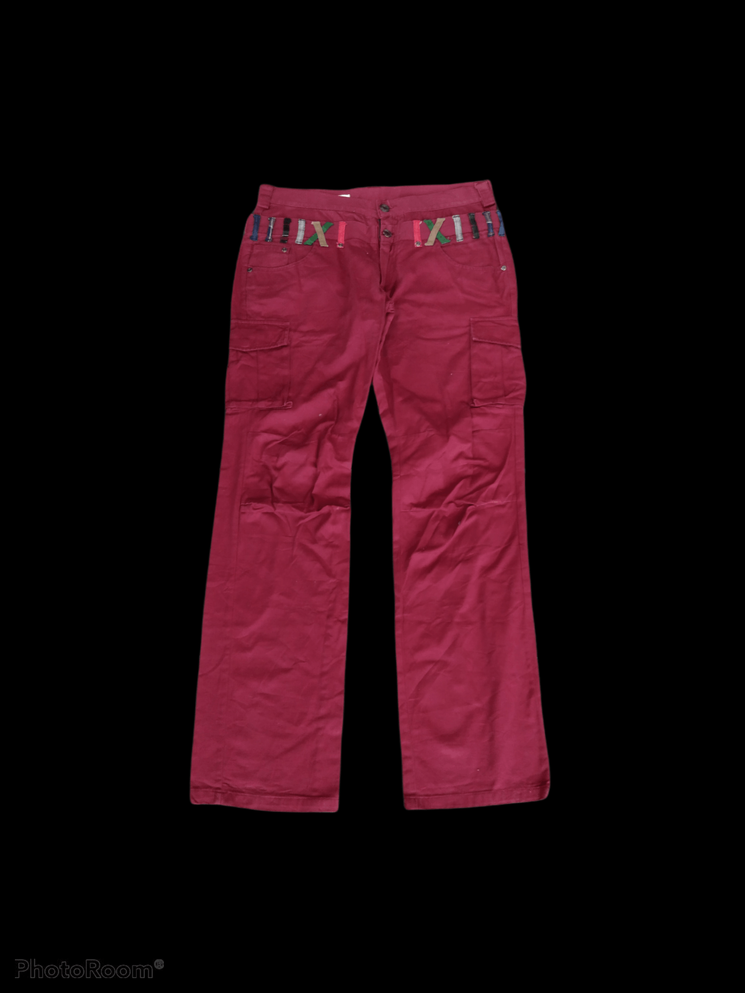 Japanese Brand CARGO PANTS MERON PLAIN DOUBLE WAIST GEESMIST Size US 31 - 1 Thumbnail